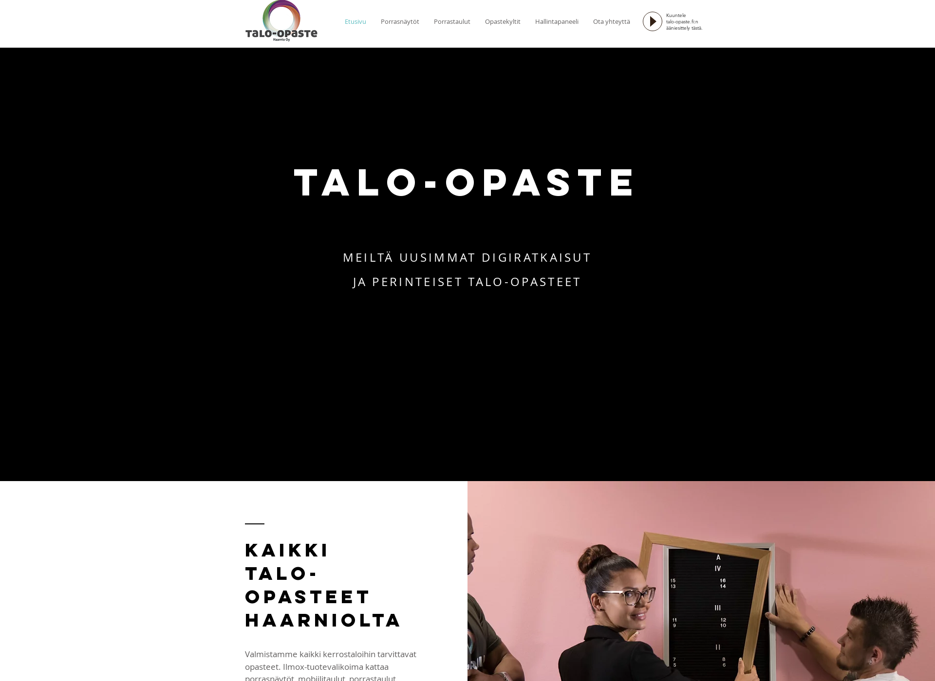 Screenshot for talo-opaste.fi