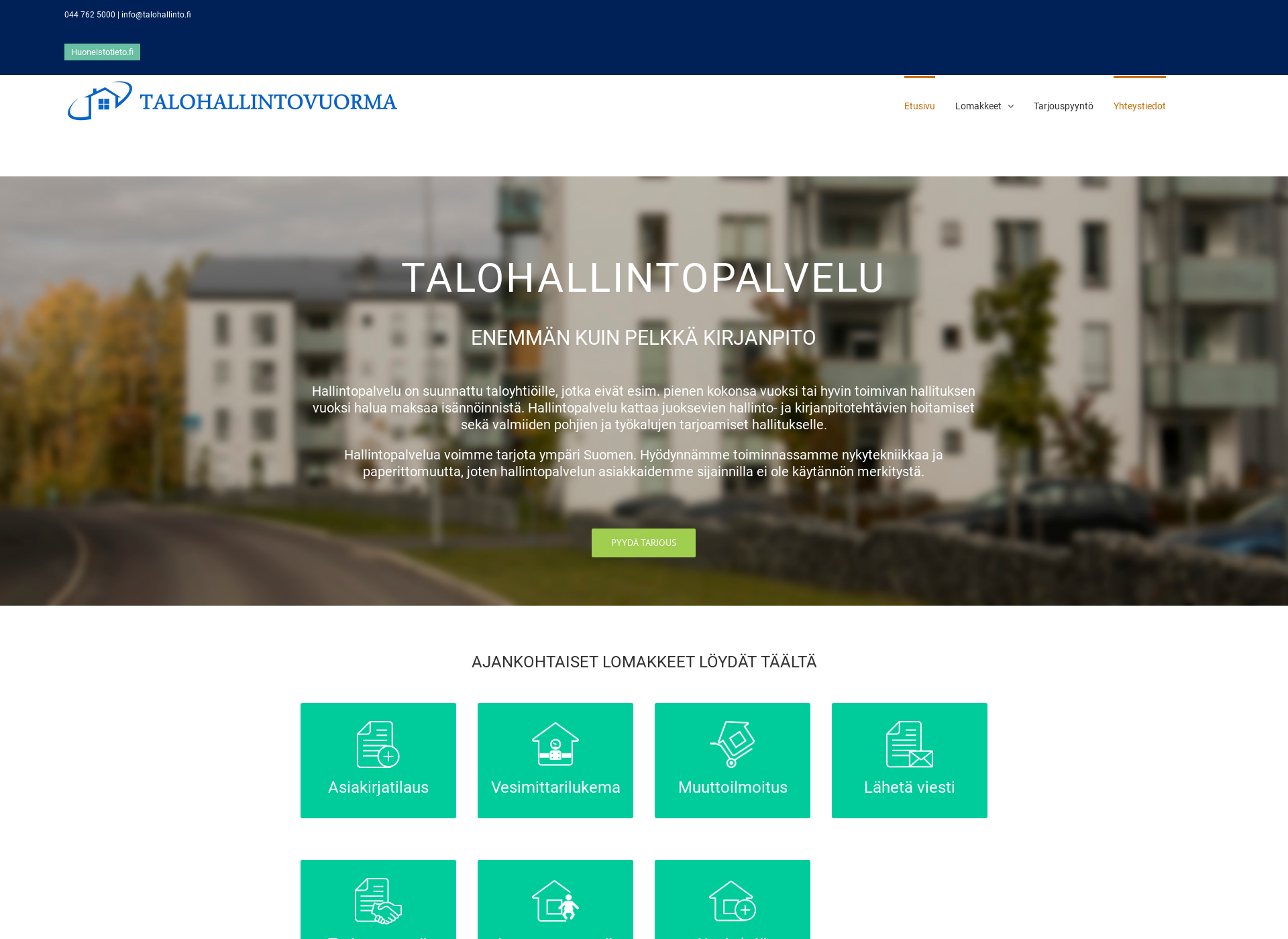 Screenshot for talohallinto.fi