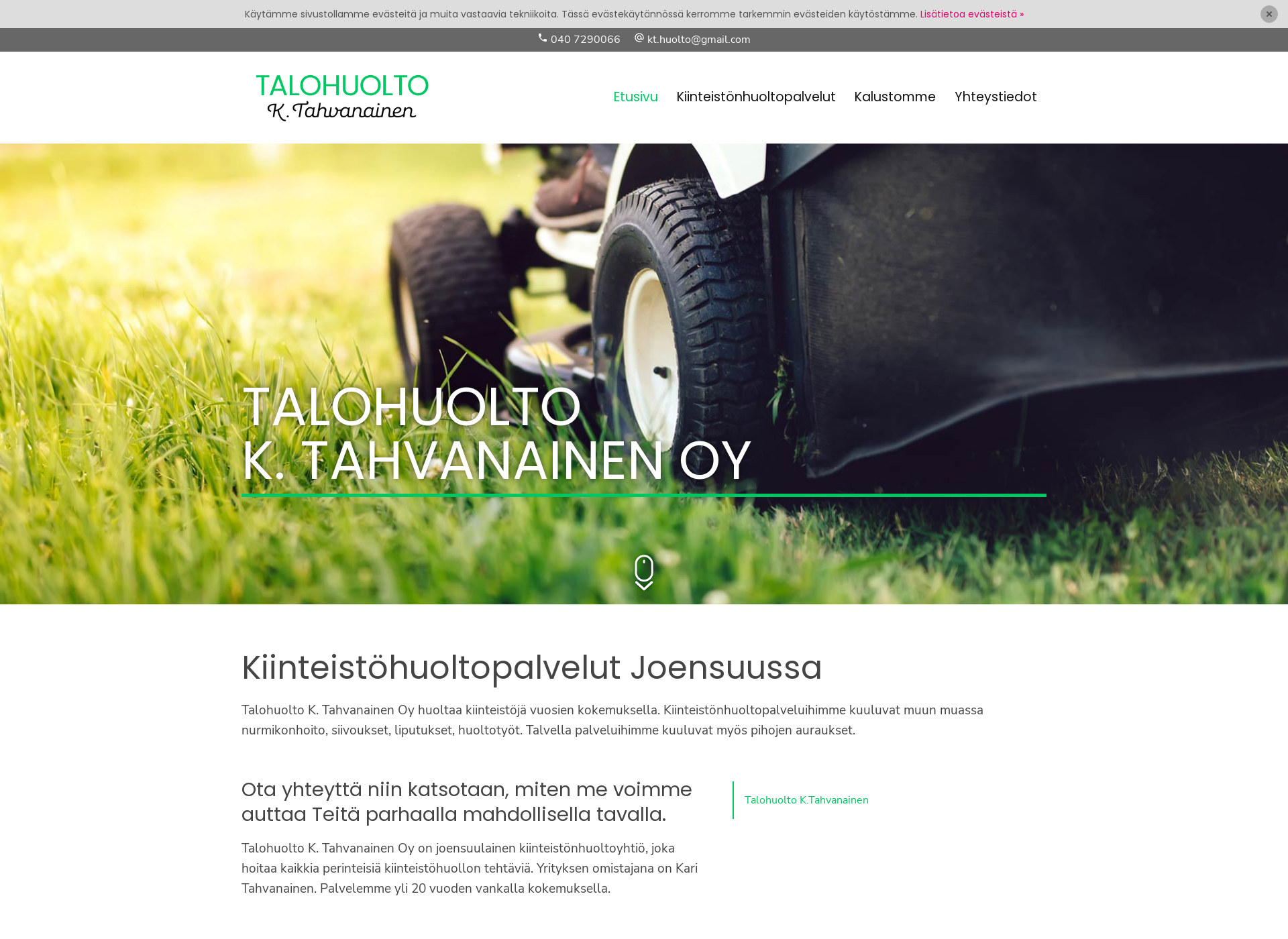 Screenshot for talohuoltotahvanainen.fi