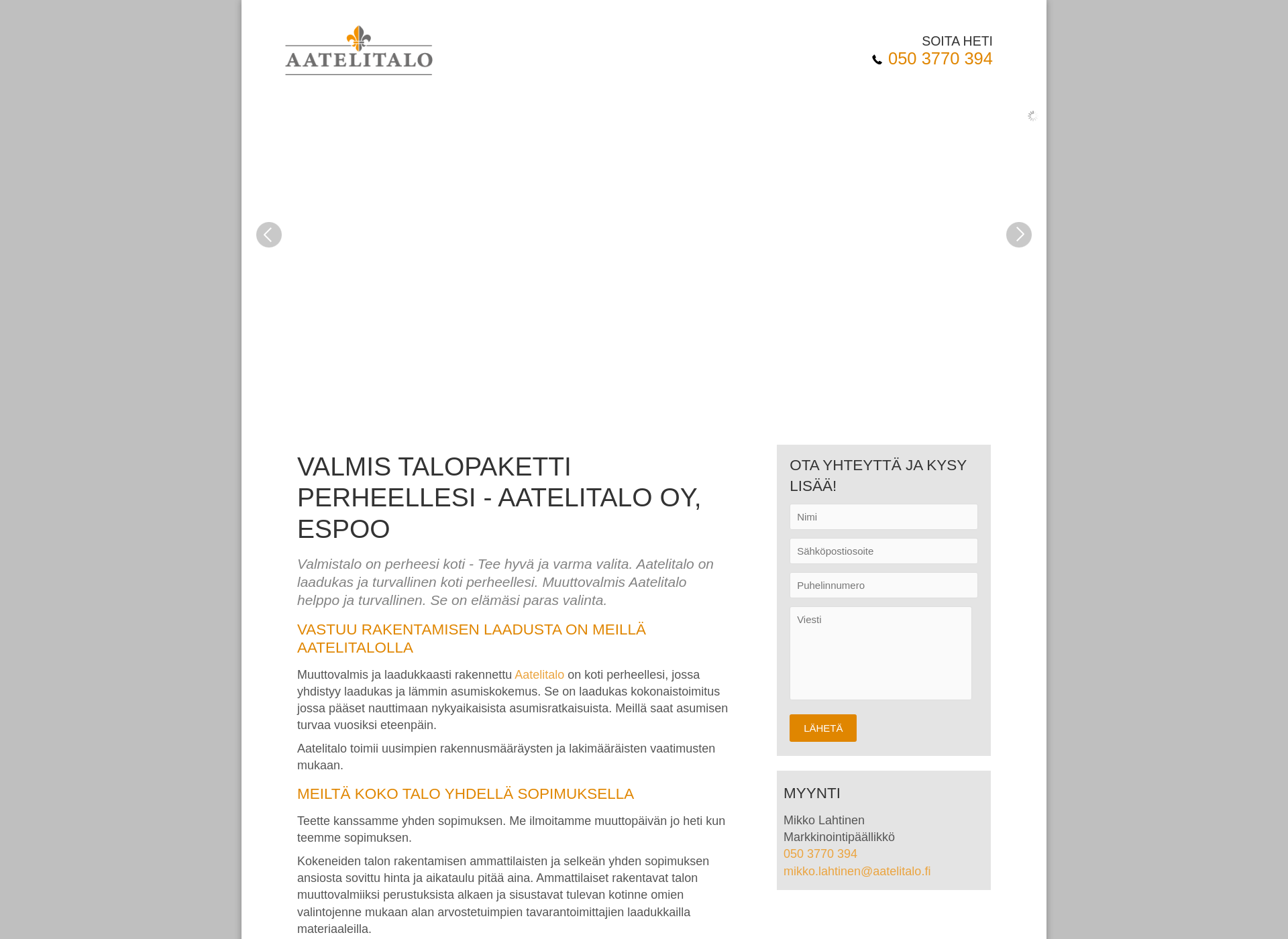 Screenshot for talopakettiespoo.fi