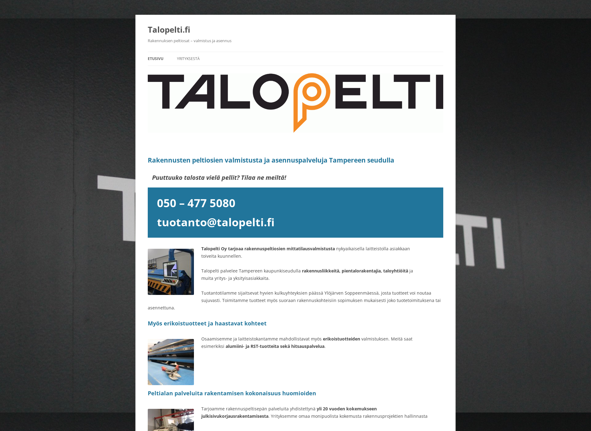 Screenshot for talopelti.fi