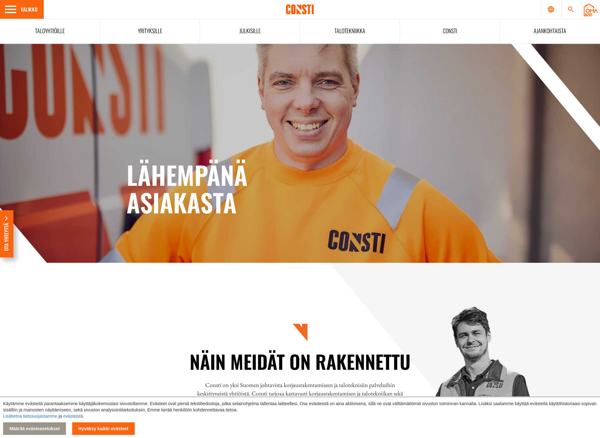 Skärmdump för talosaneeraus.fi