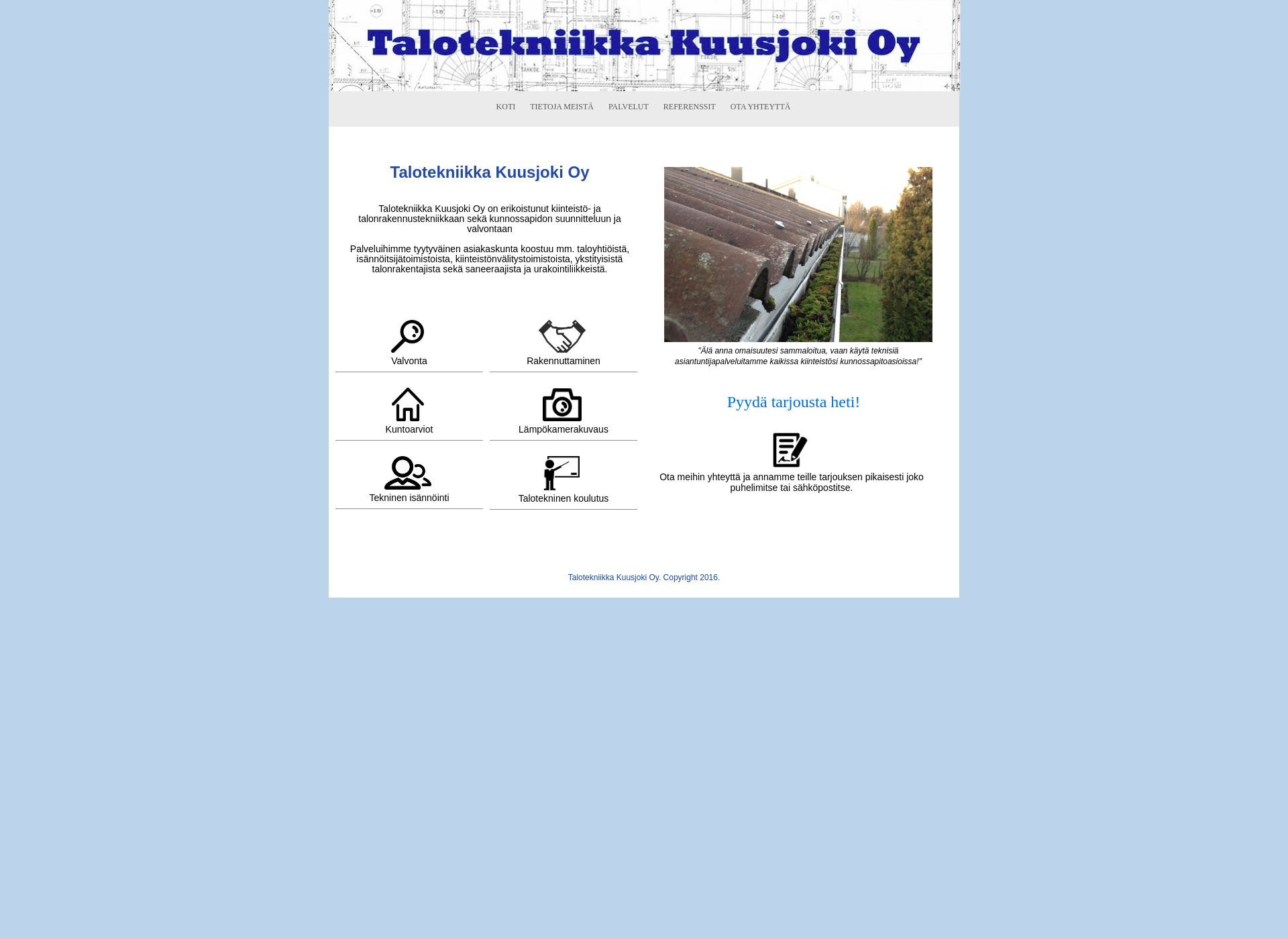Skärmdump för talotek.fi