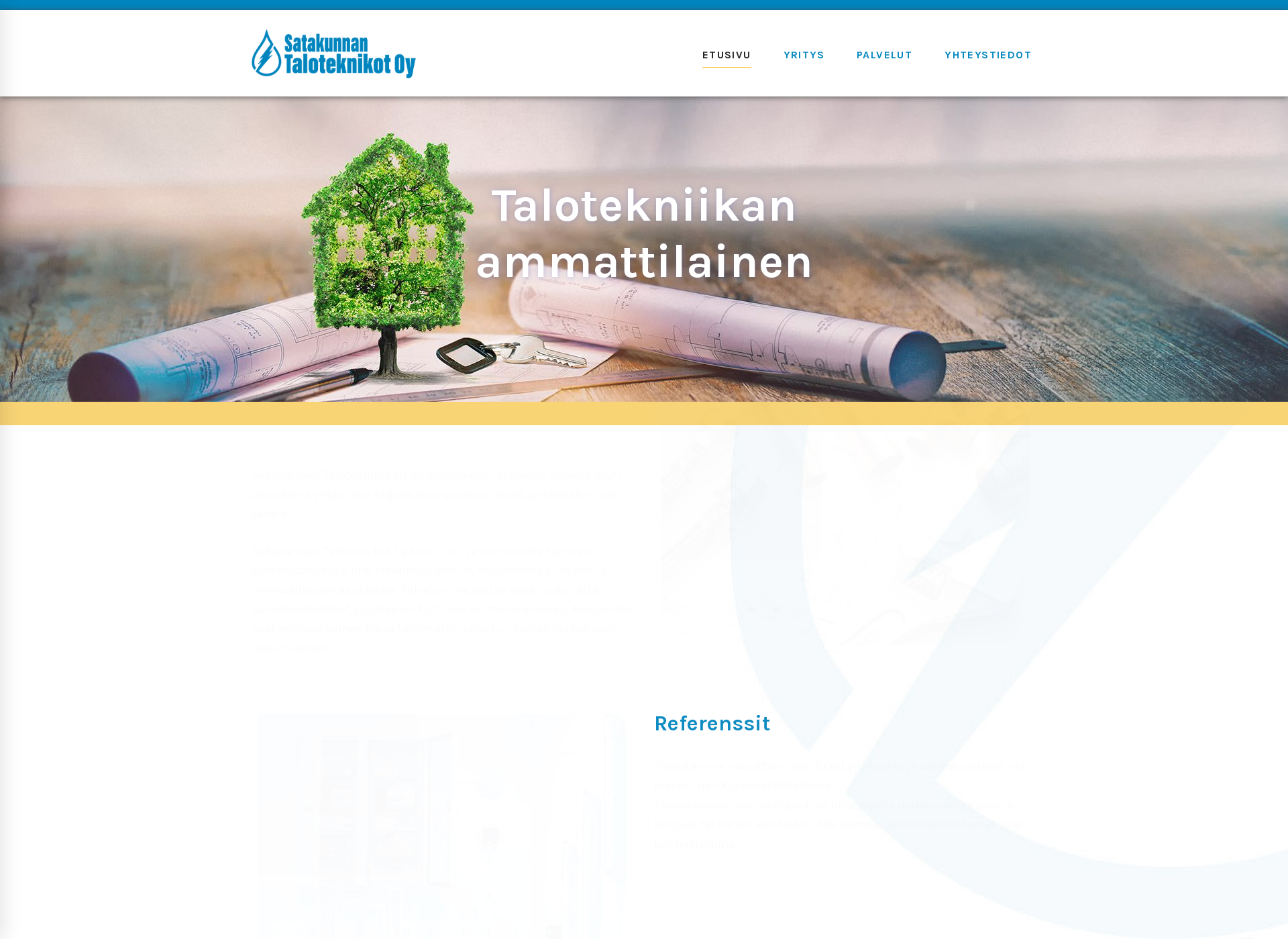 Skärmdump för taloteknikotoy.fi