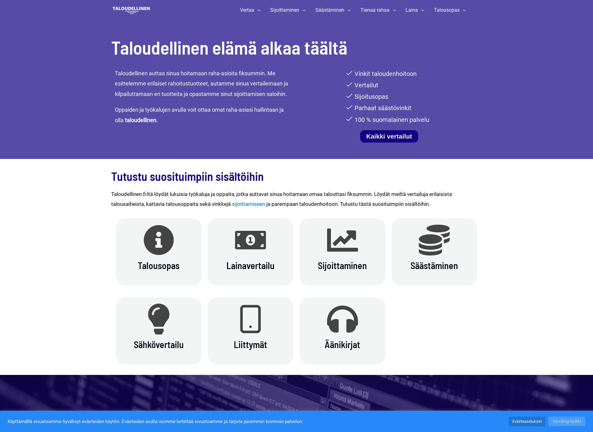 Screenshot for taloudellinen.fi