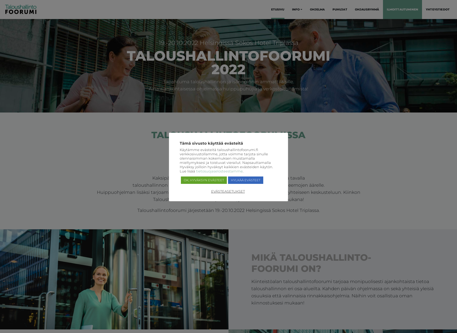 Skärmdump för taloushallintofoorumi.fi