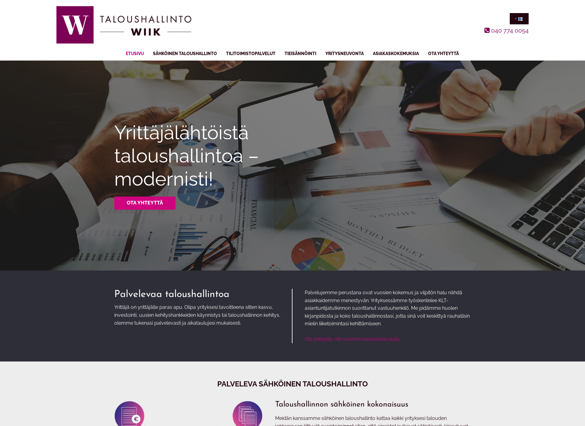 Screenshot for taloushallintowiik.fi