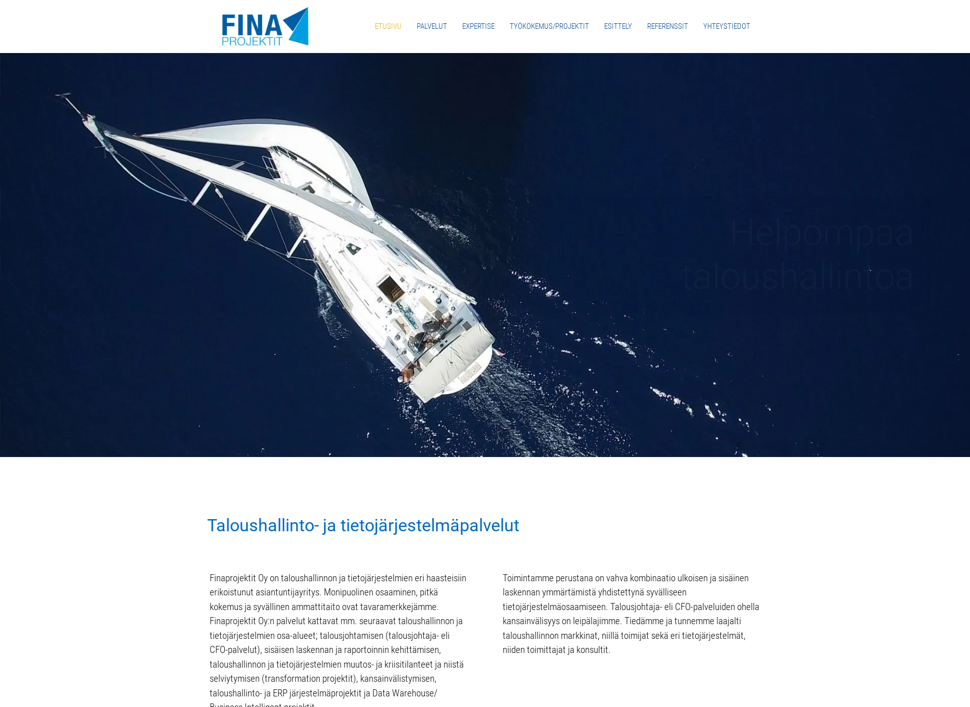 Screenshot for talousjohtajapalvelut.fi