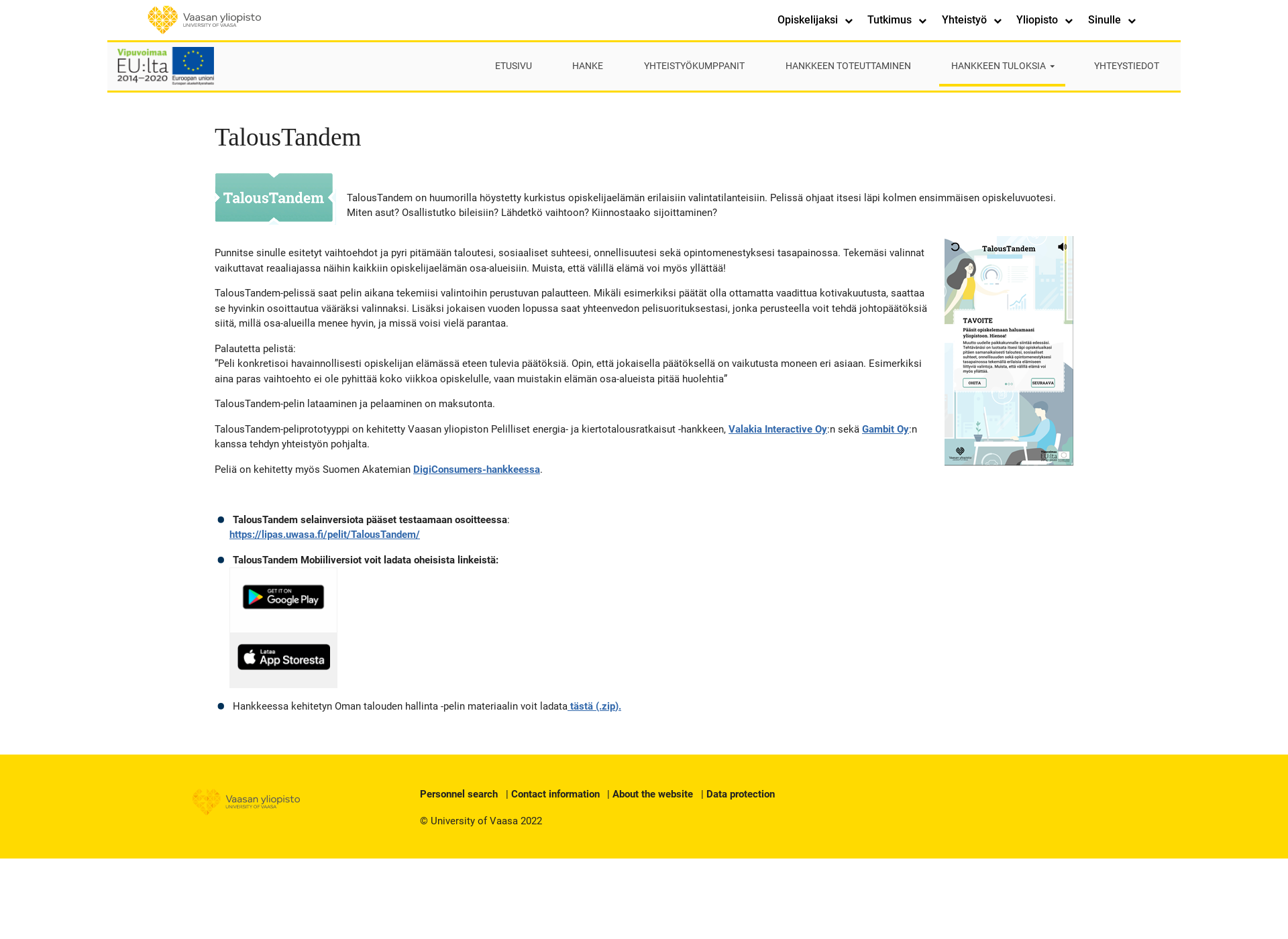Screenshot for taloustandem.fi