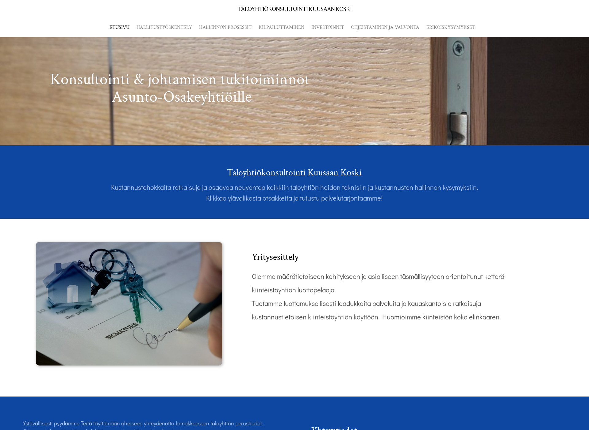 Screenshot for taloyhtiokonsultointi.fi