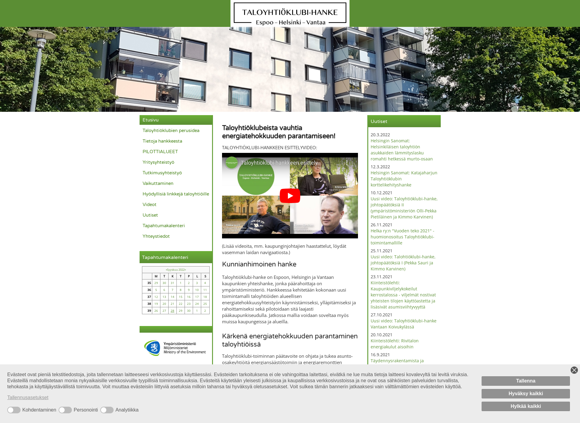 Screenshot for taloyhtiöklubi-hanke.fi