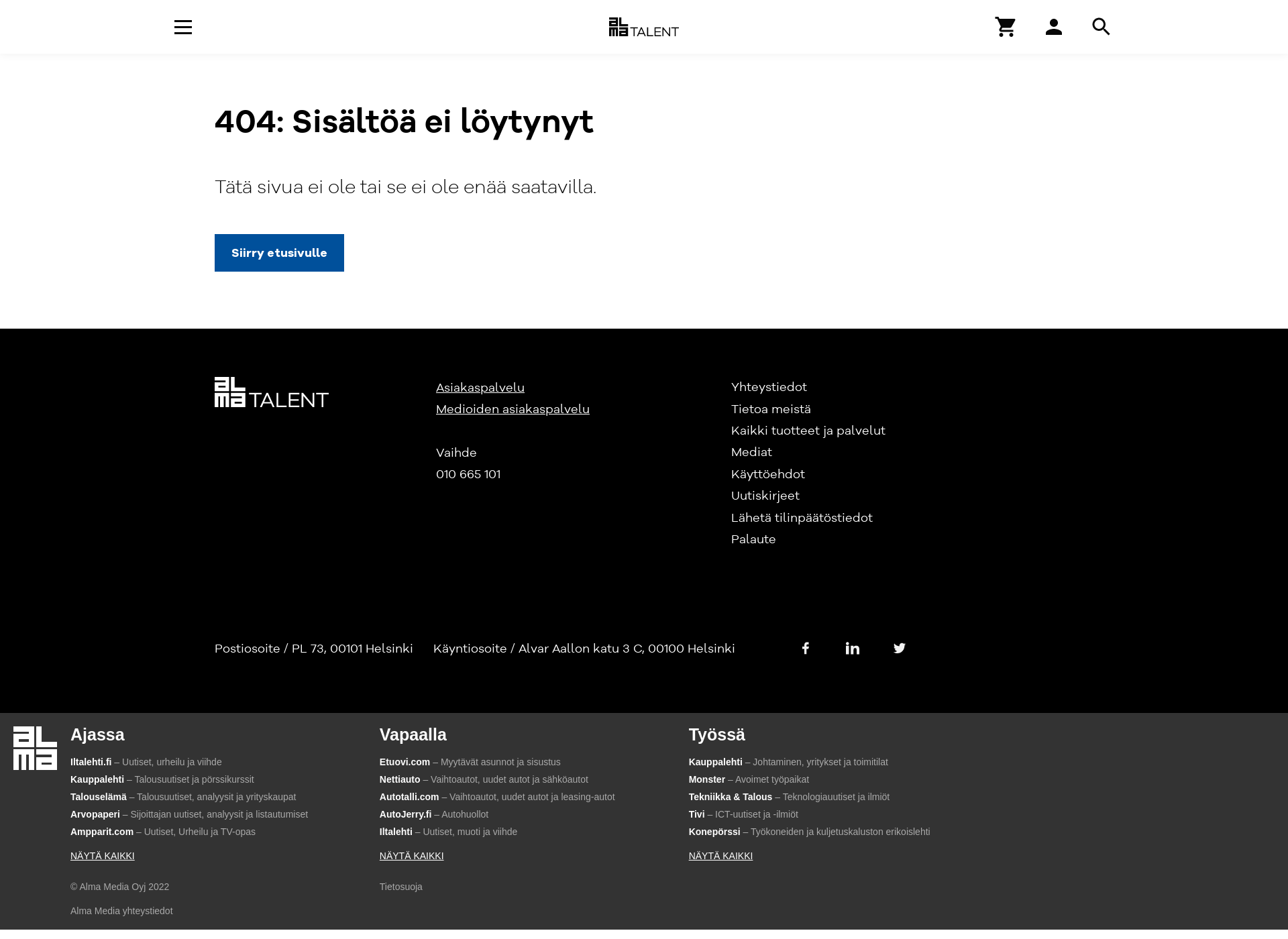 Screenshot for taloyhtiönpäättäjät.fi