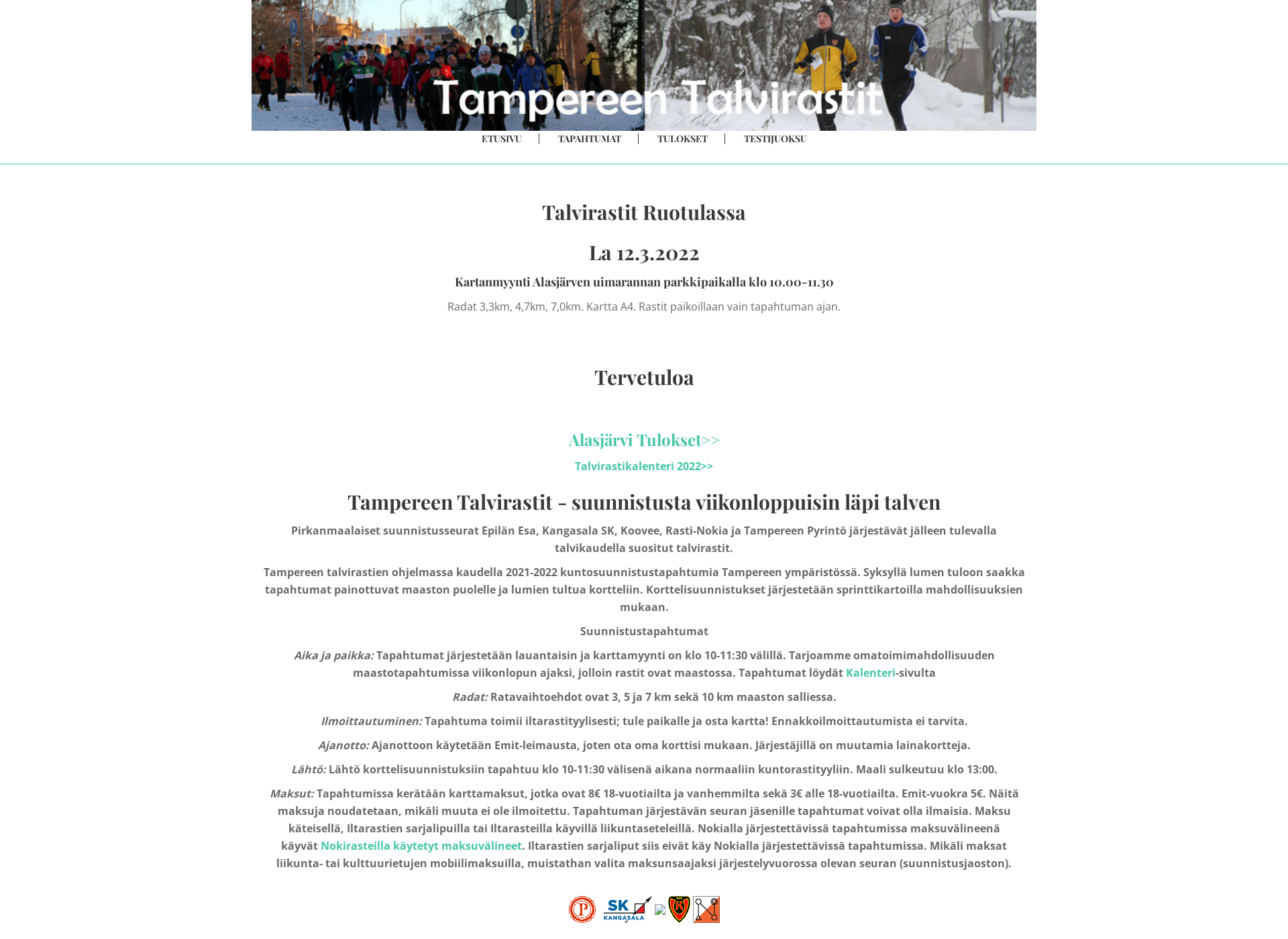 Screenshot for talvirastit.fi