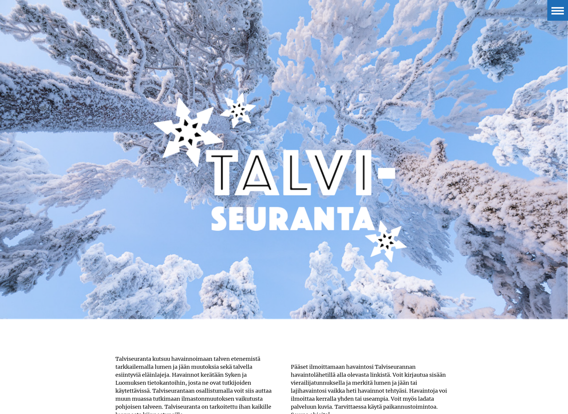 Screenshot for talviseuranta.fi