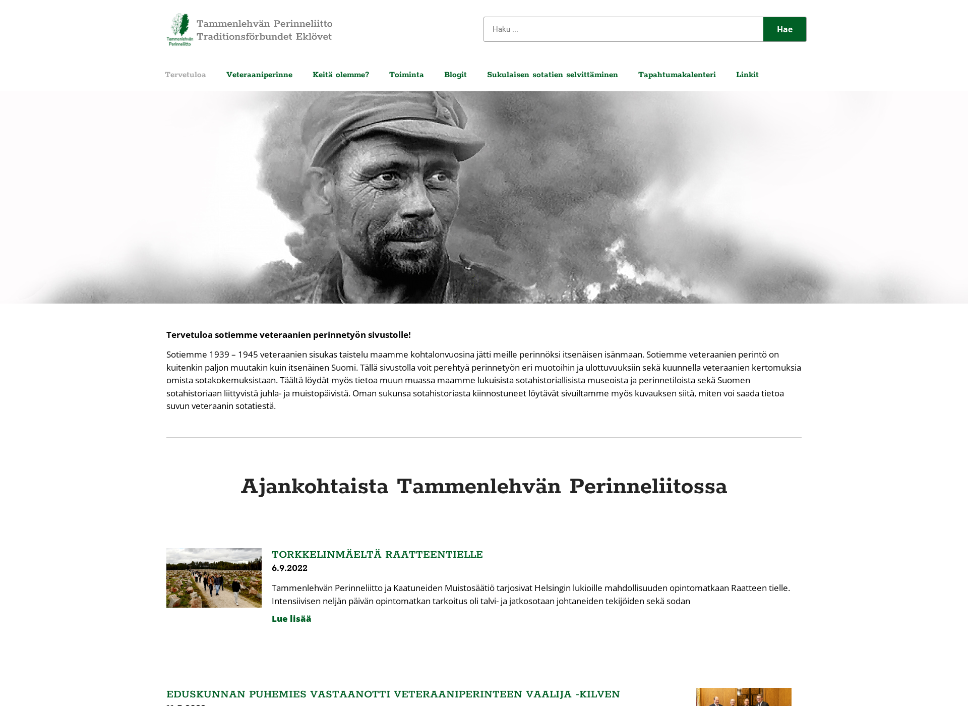 Screenshot for tammenlehva.fi