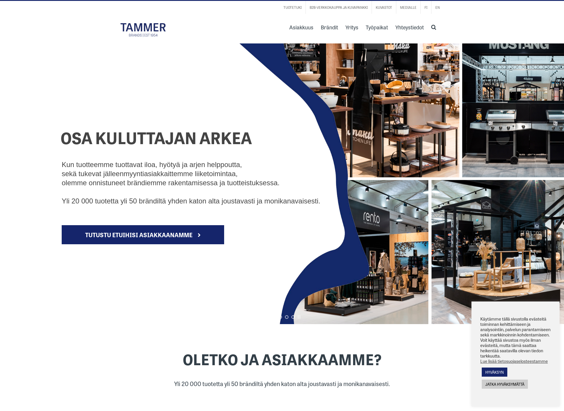 Skärmdump för tammerbrand.fi