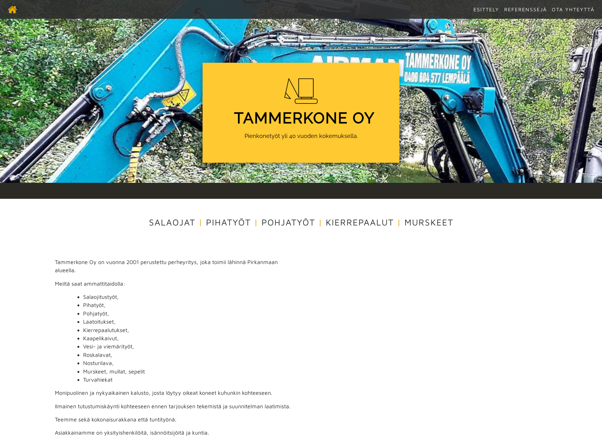 Screenshot for tammerkone.fi