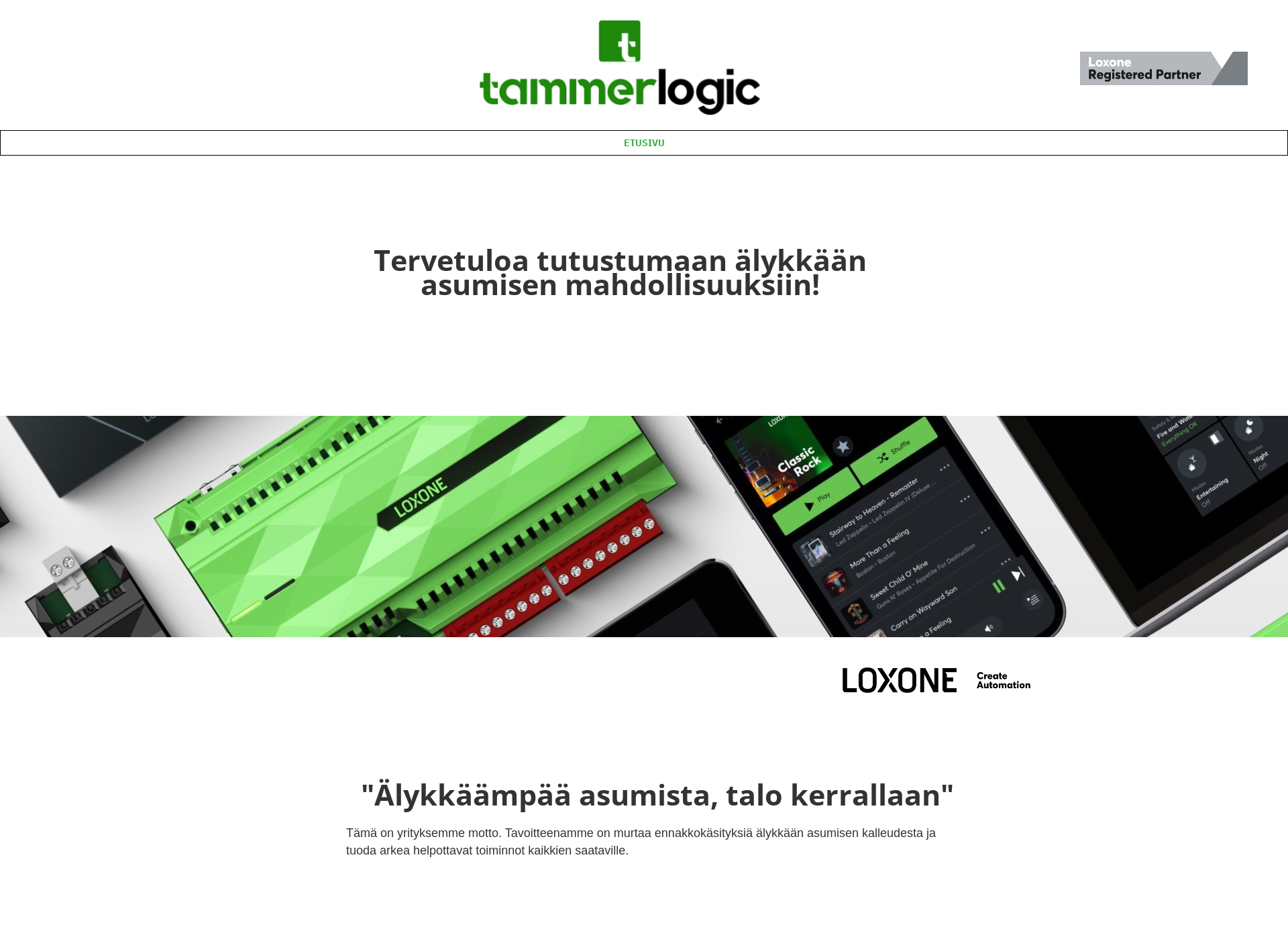 Skärmdump för tammerlogic.fi