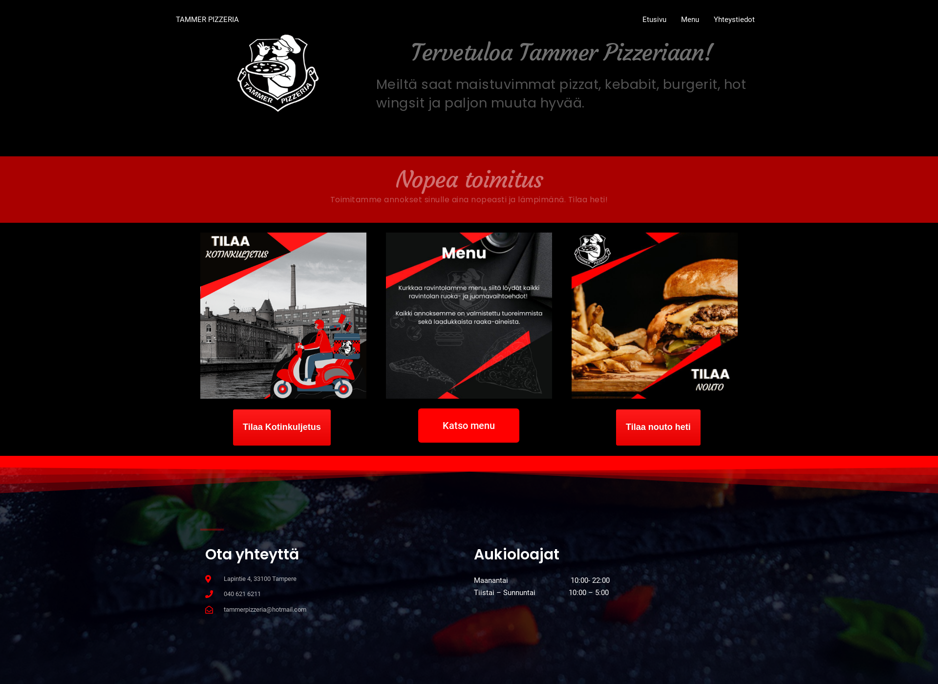 Screenshot for tammerpizza.fi