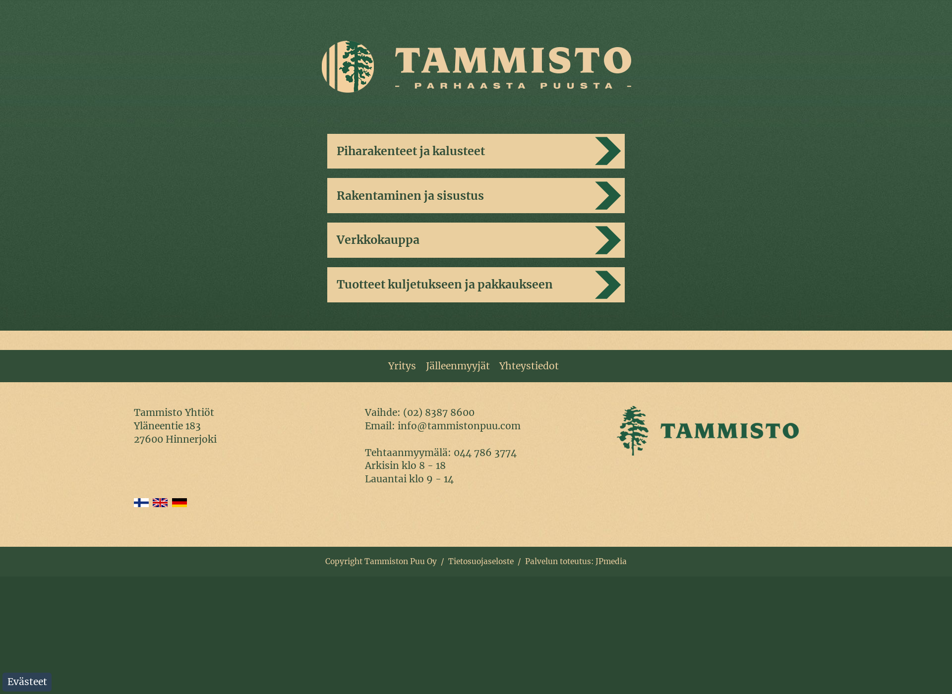 Screenshot for tammisto.fi
