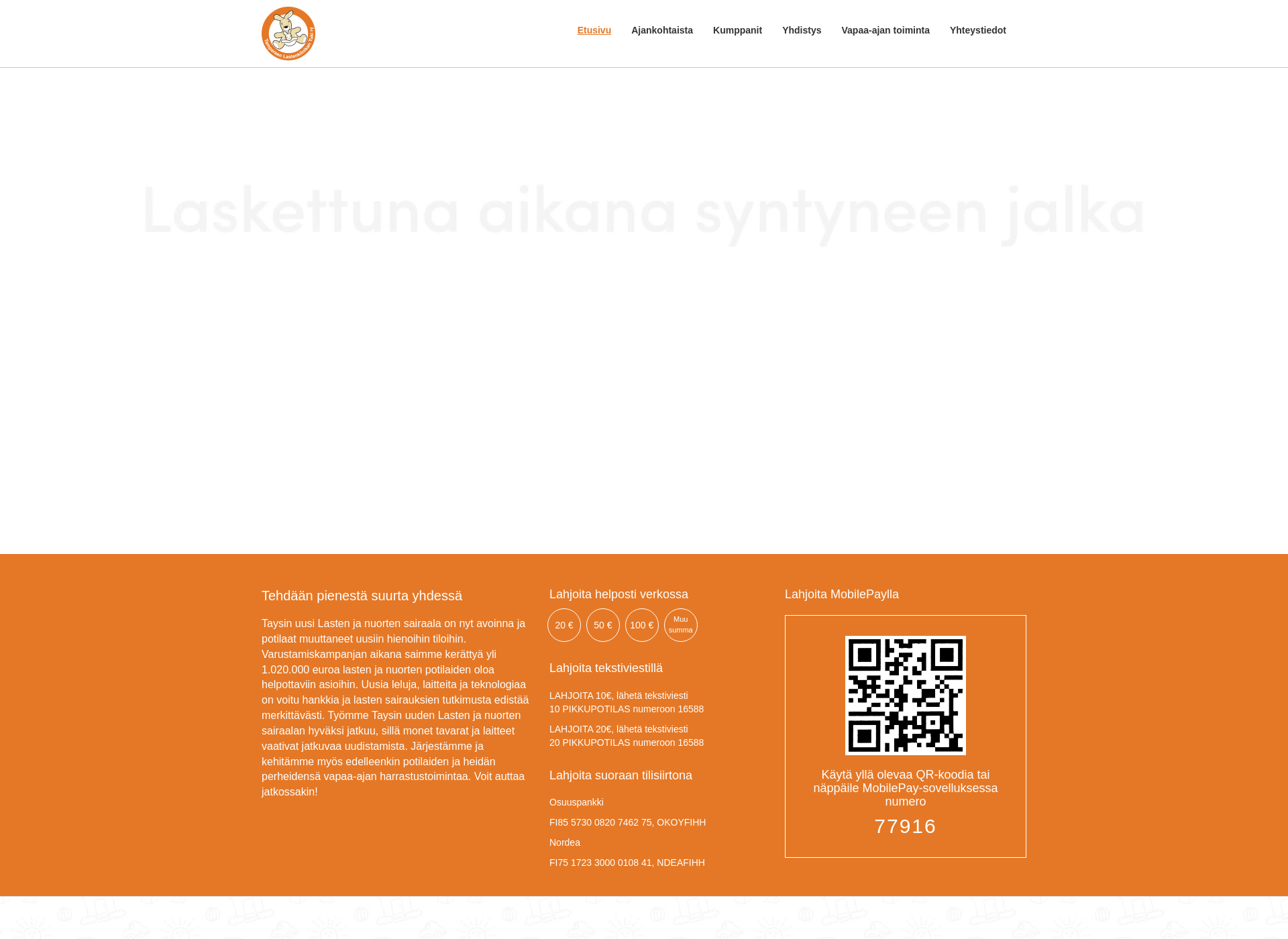 Screenshot for tampereenlastenklinikantuki.fi