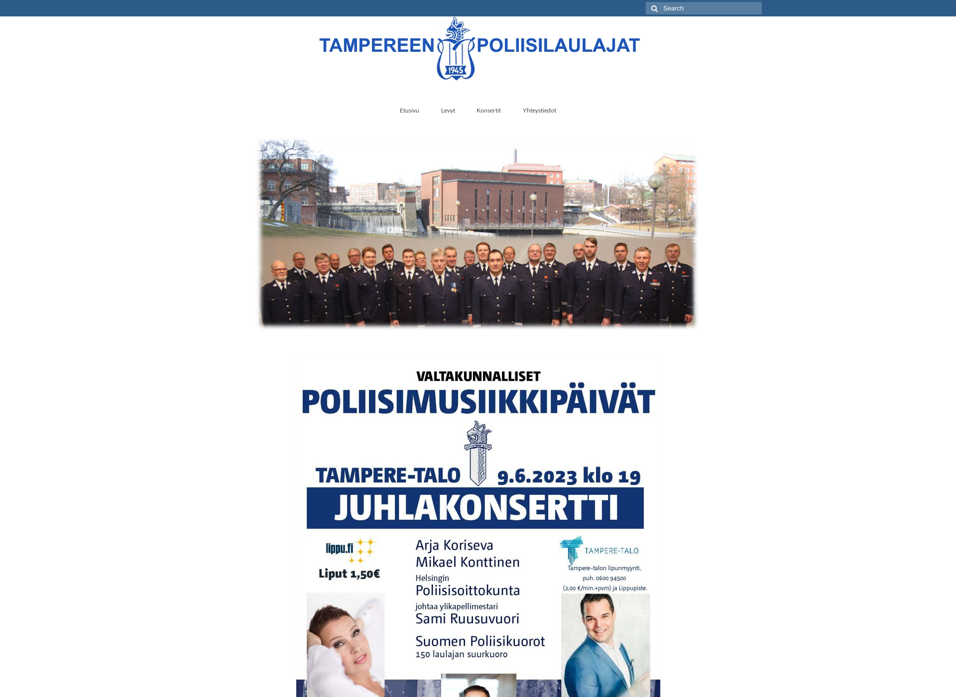 Screenshot for tampereenpoliisilaulajat.fi