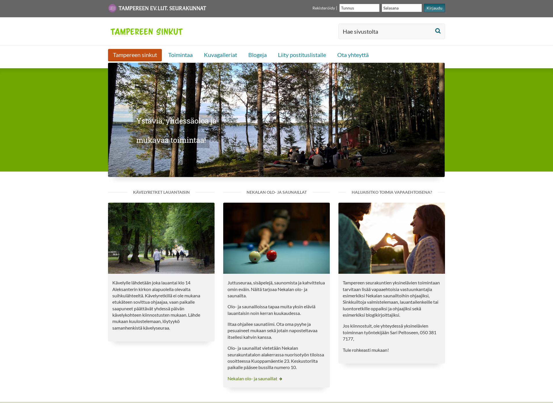 Screenshot for tampereensinkut.fi