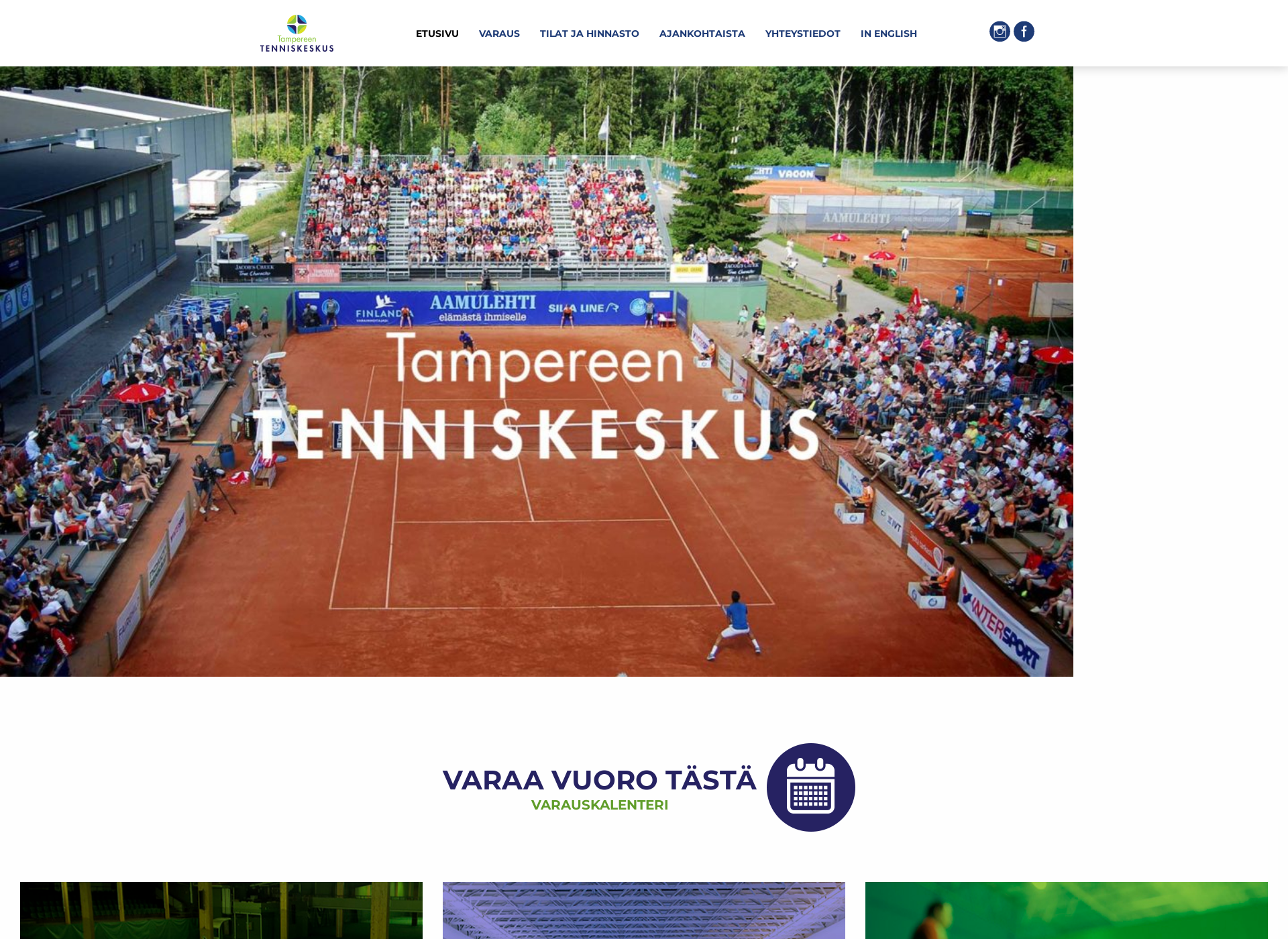 Screenshot for tampereentenniskeskus.fi