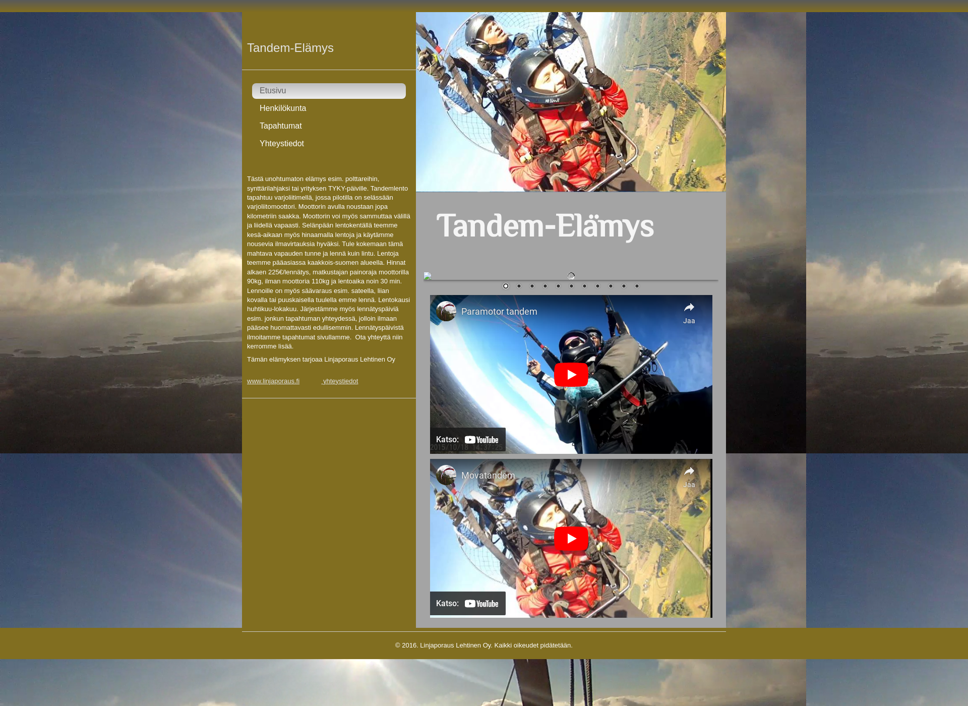 Screenshot for tandemelamys.fi