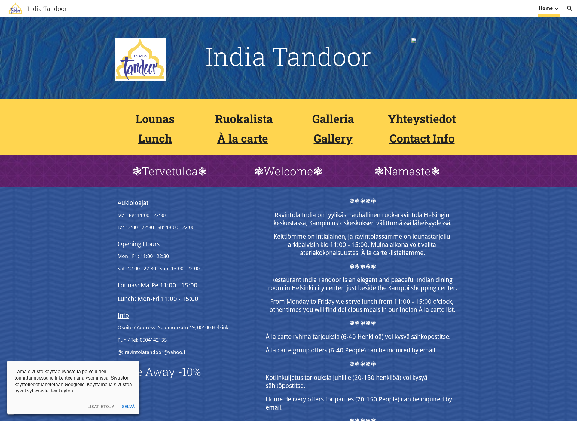 Screenshot for tandoor.fi
