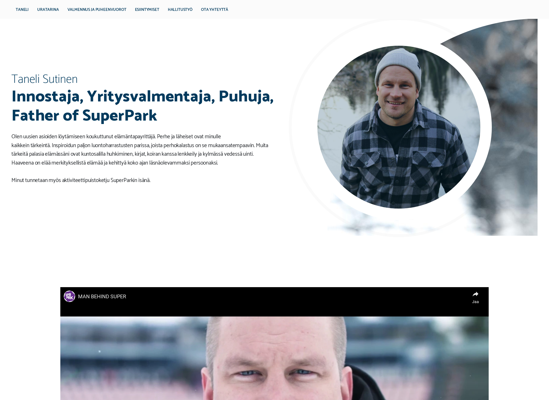Skärmdump för tanelisutinen.fi