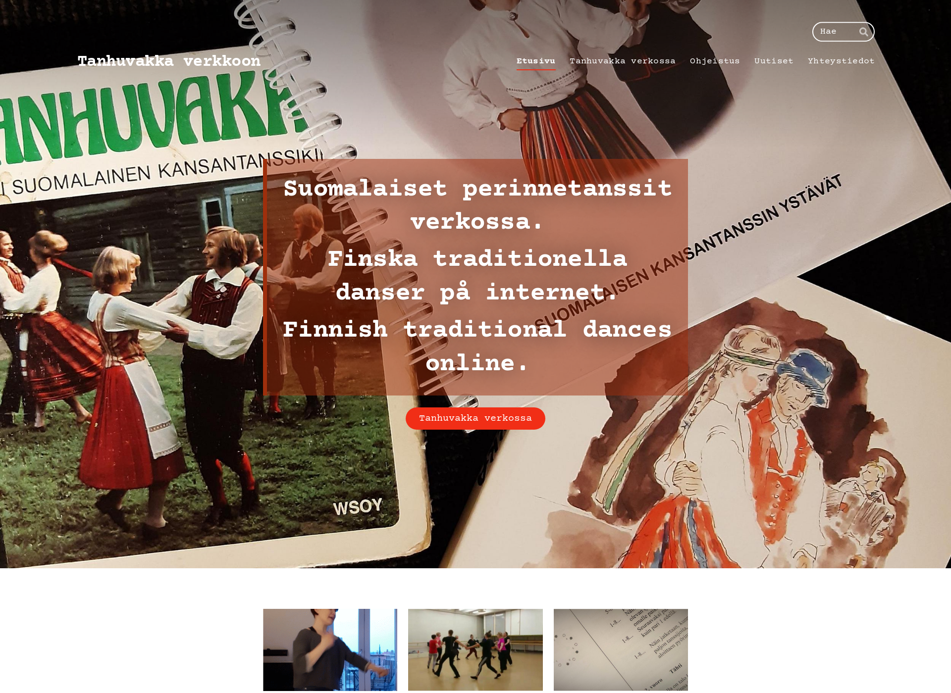 Skärmdump för tanhuvakka.fi