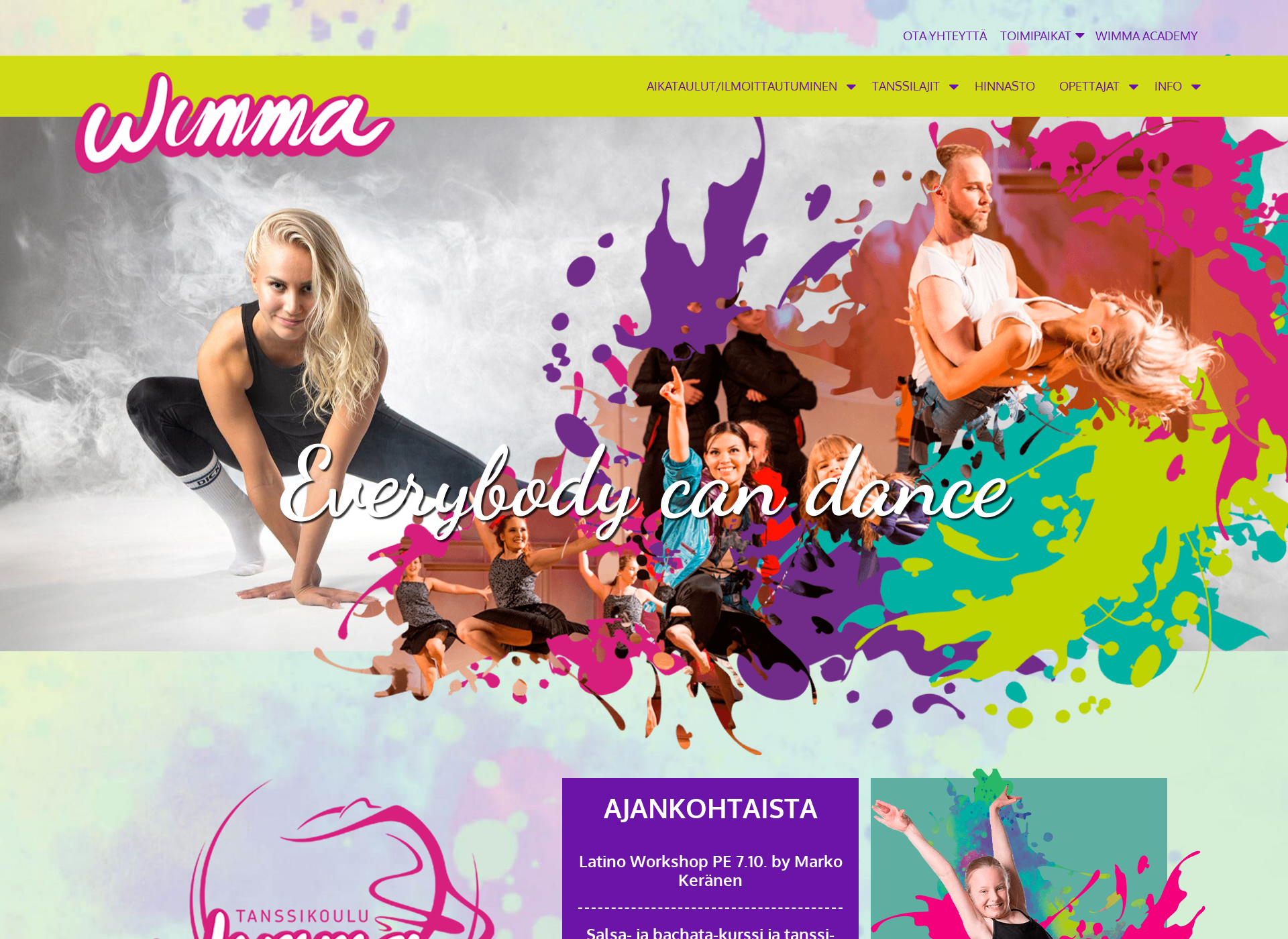 Screenshot for tanssiwimma.fi