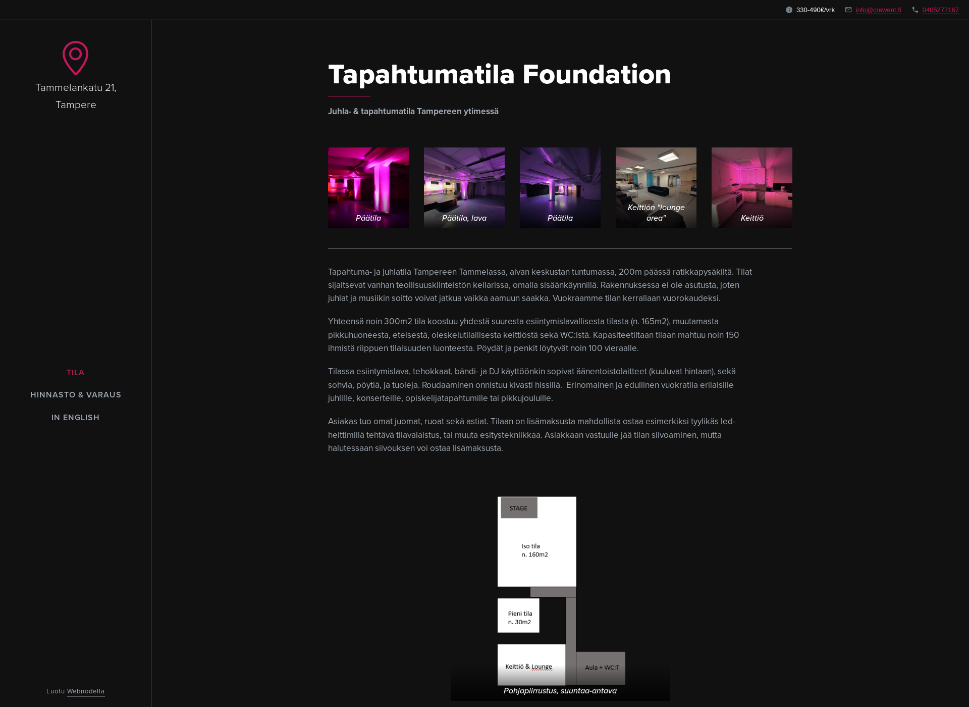 Screenshot for tapahtumatilafoundation.fi