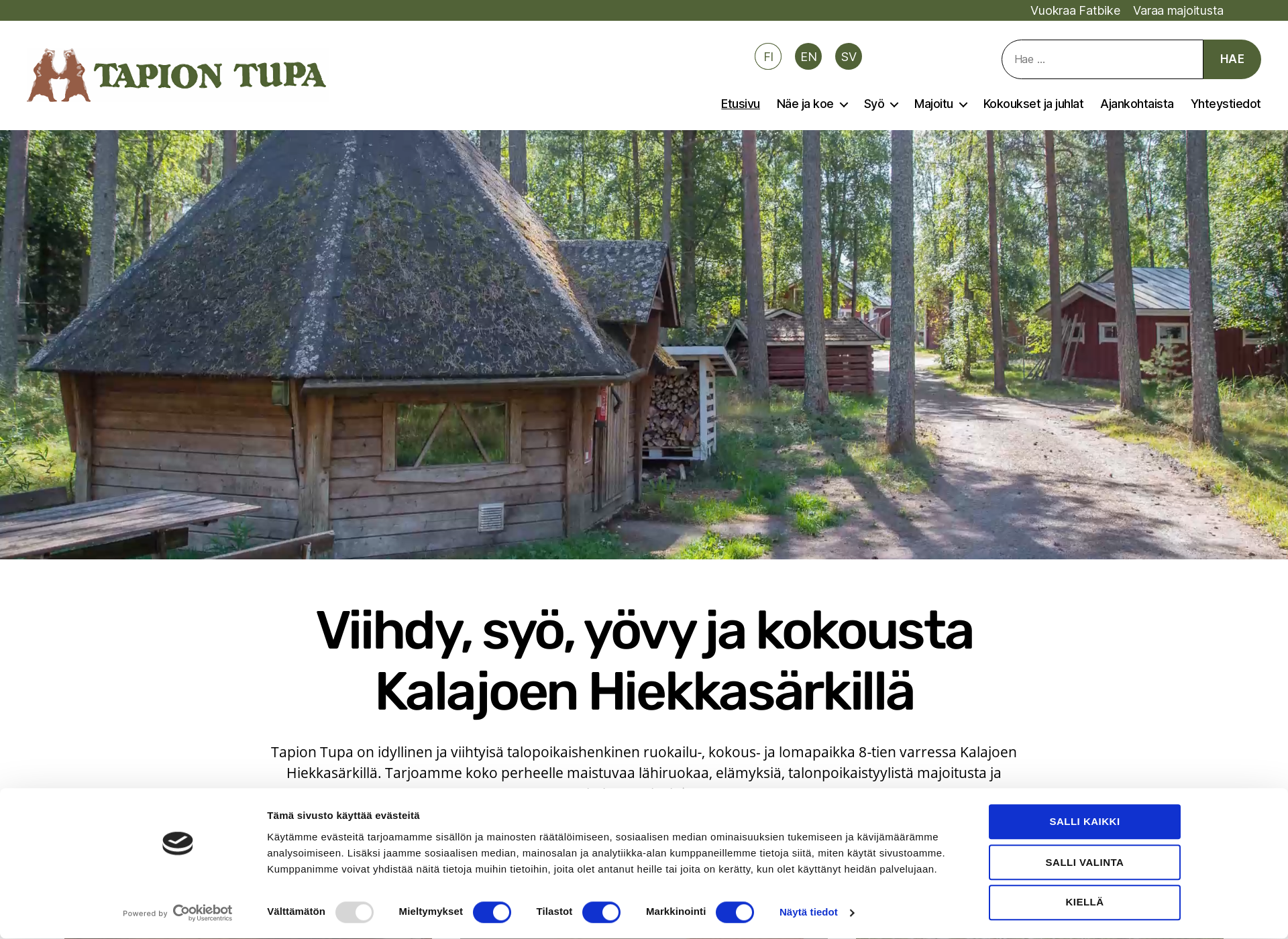 Skärmdump för tapiontupa.fi