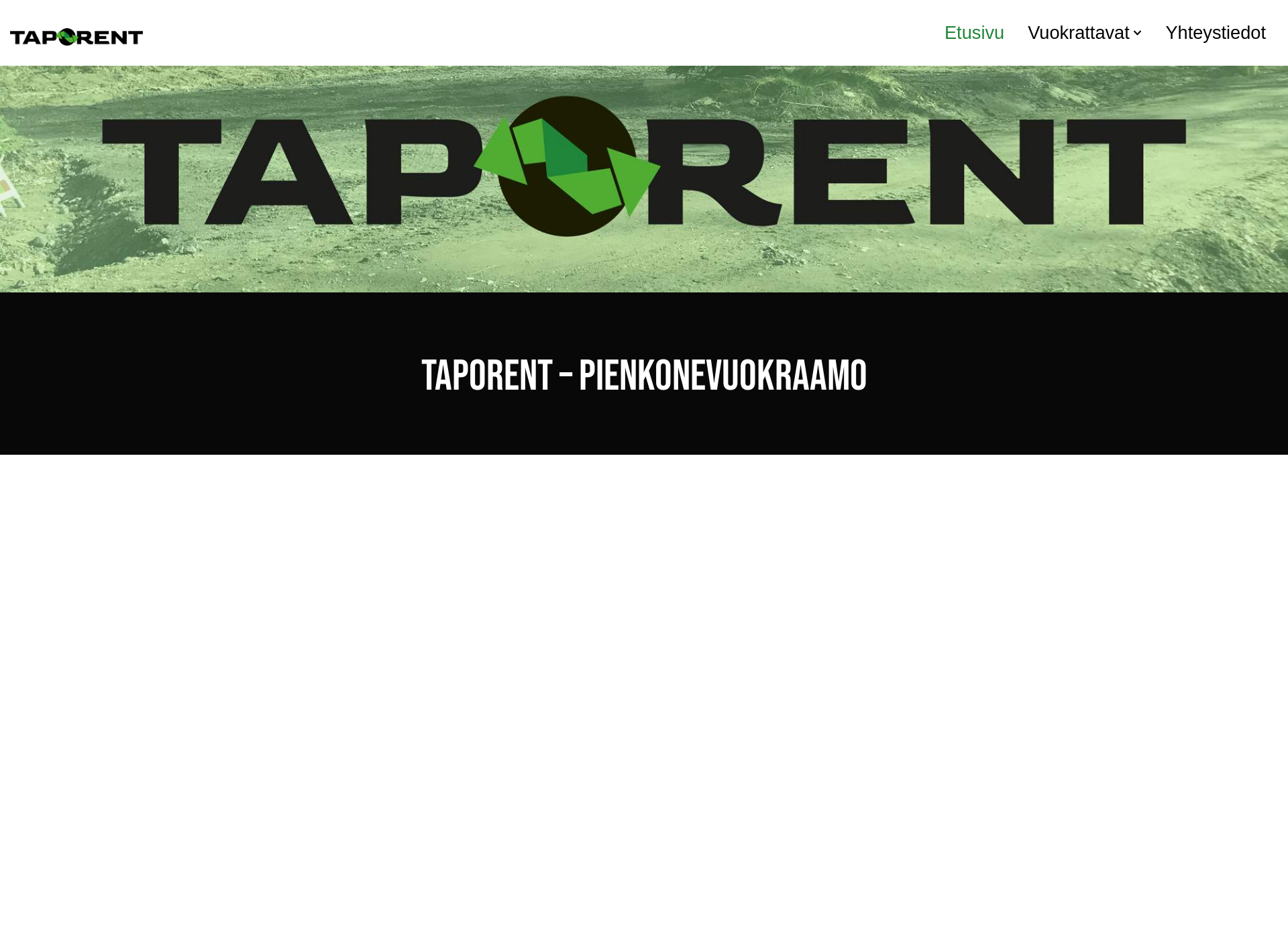 Skärmdump för taporent.fi