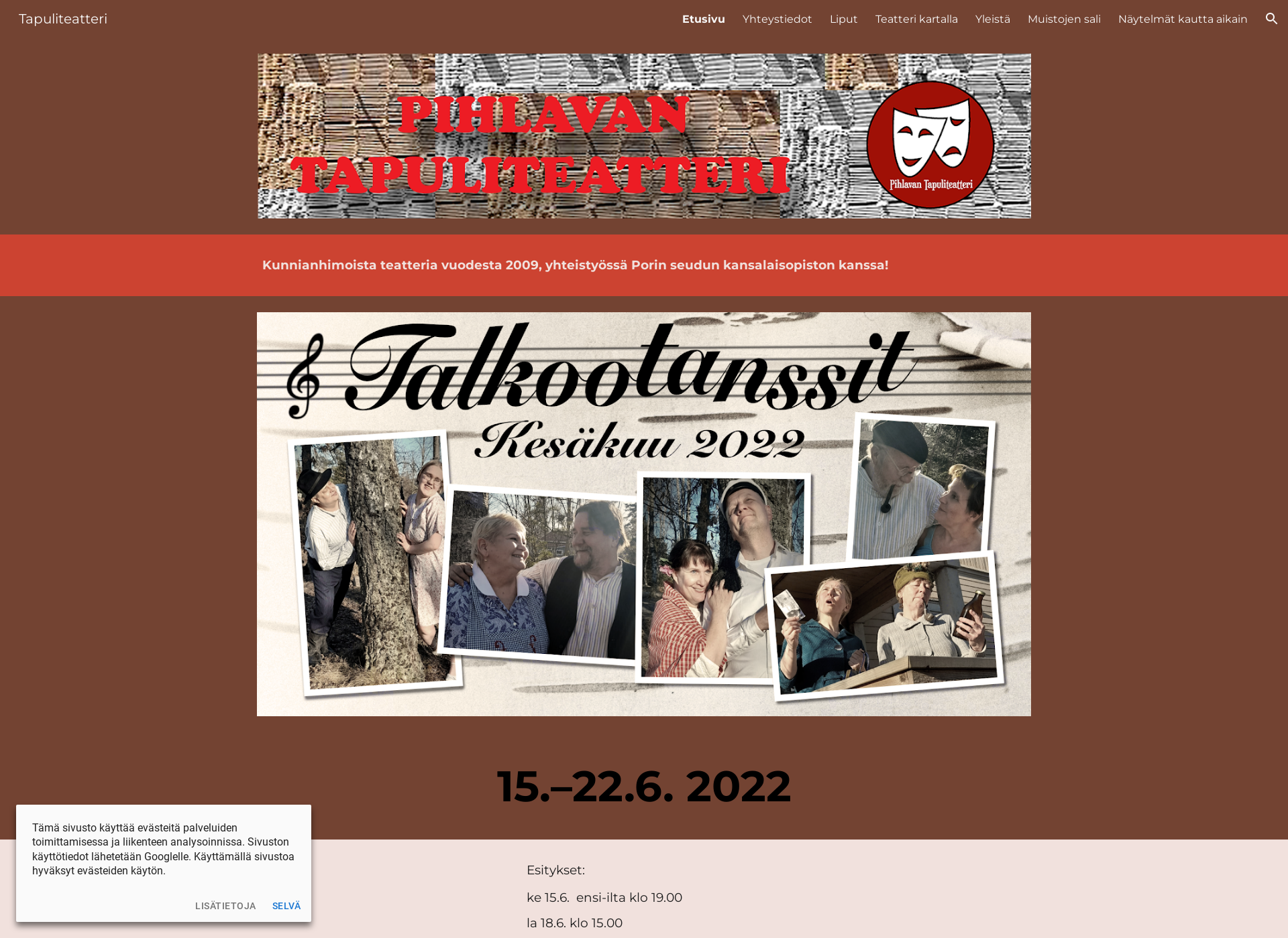 Screenshot for tapuliteatteri.fi