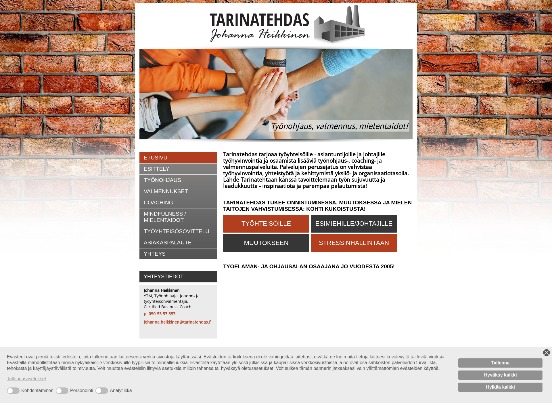 Screenshot for tarinatehdas.fi