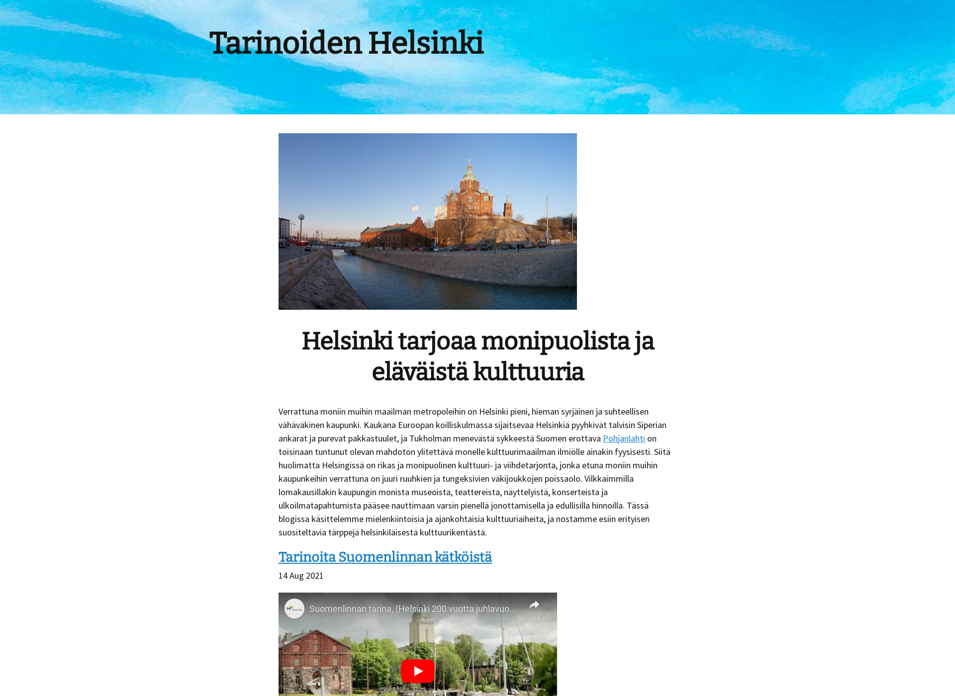 Screenshot for tarinoidenhelsinki.fi