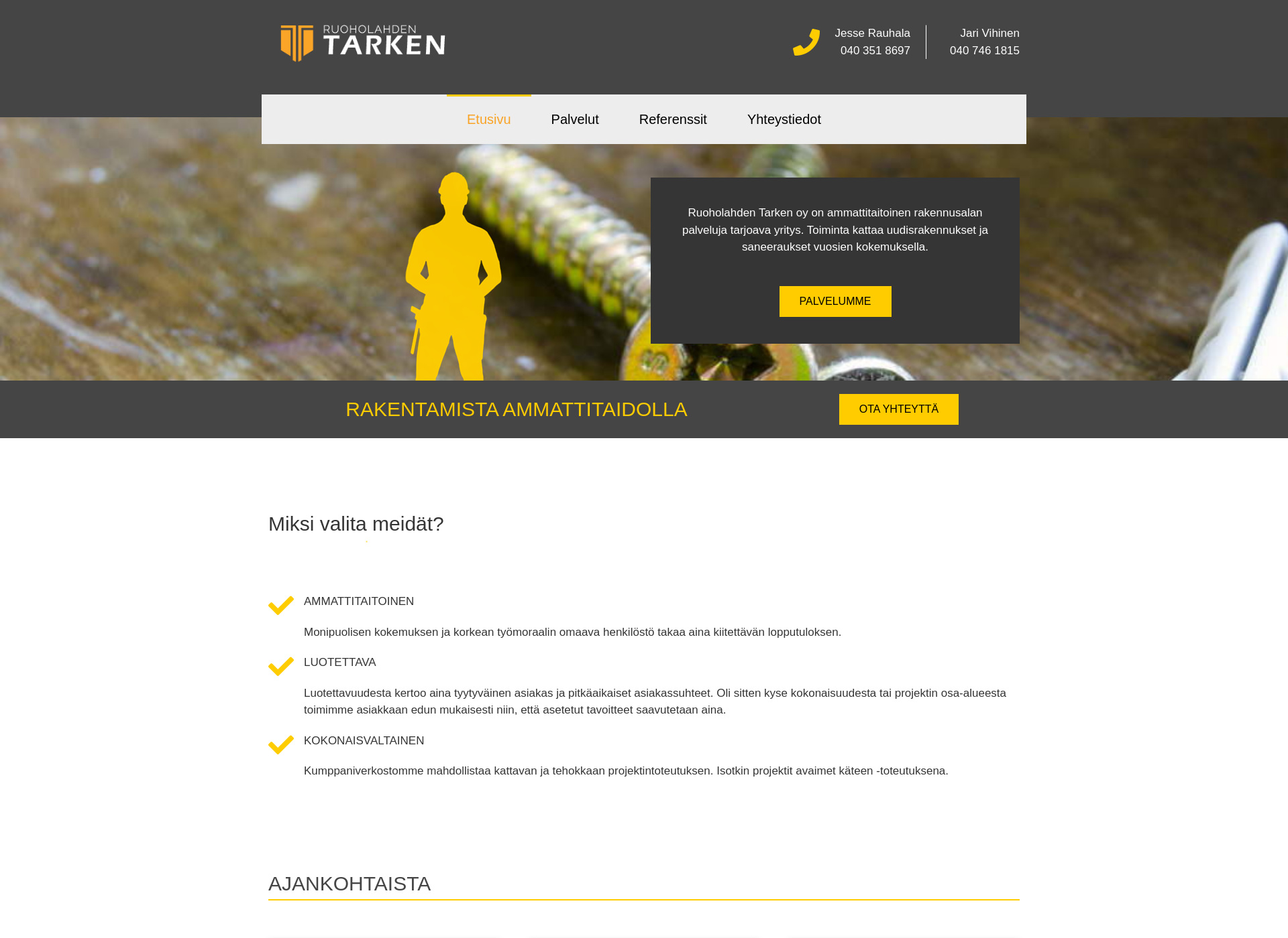 Screenshot for tarken.fi