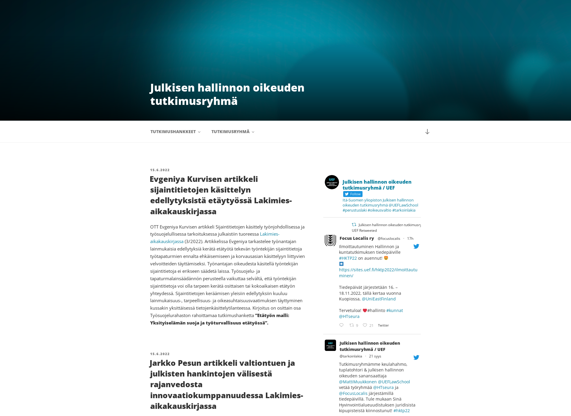 Skärmdump för tarkoinlakia.fi