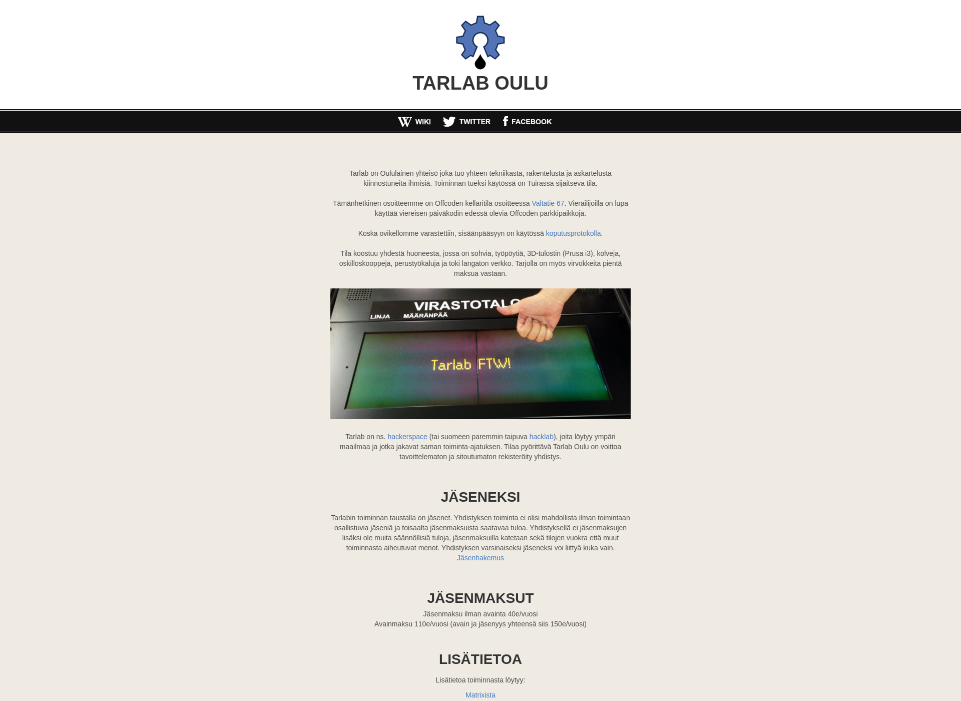 Screenshot for tarlab.fi