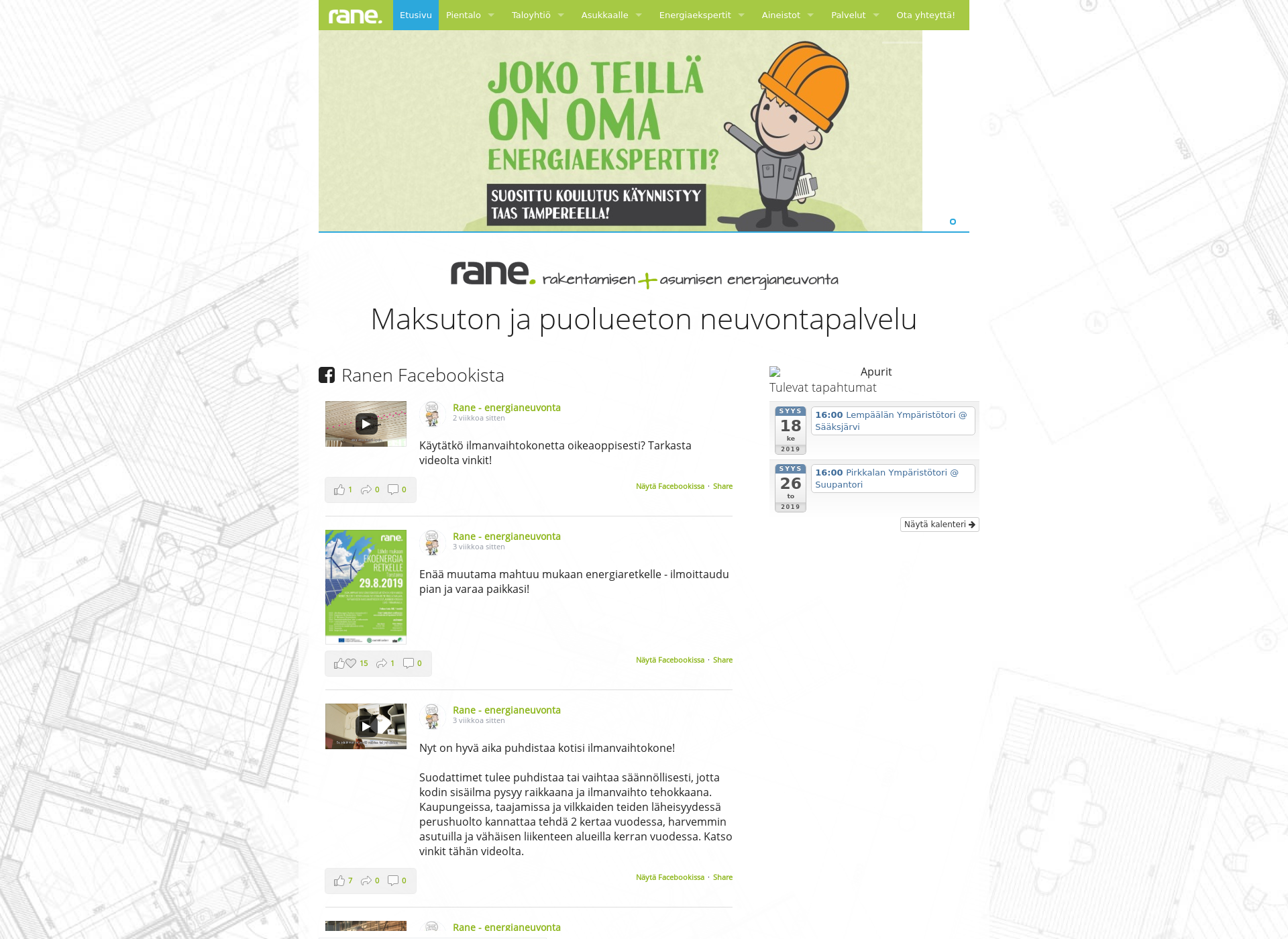 Skärmdump för tarmoproject.fi