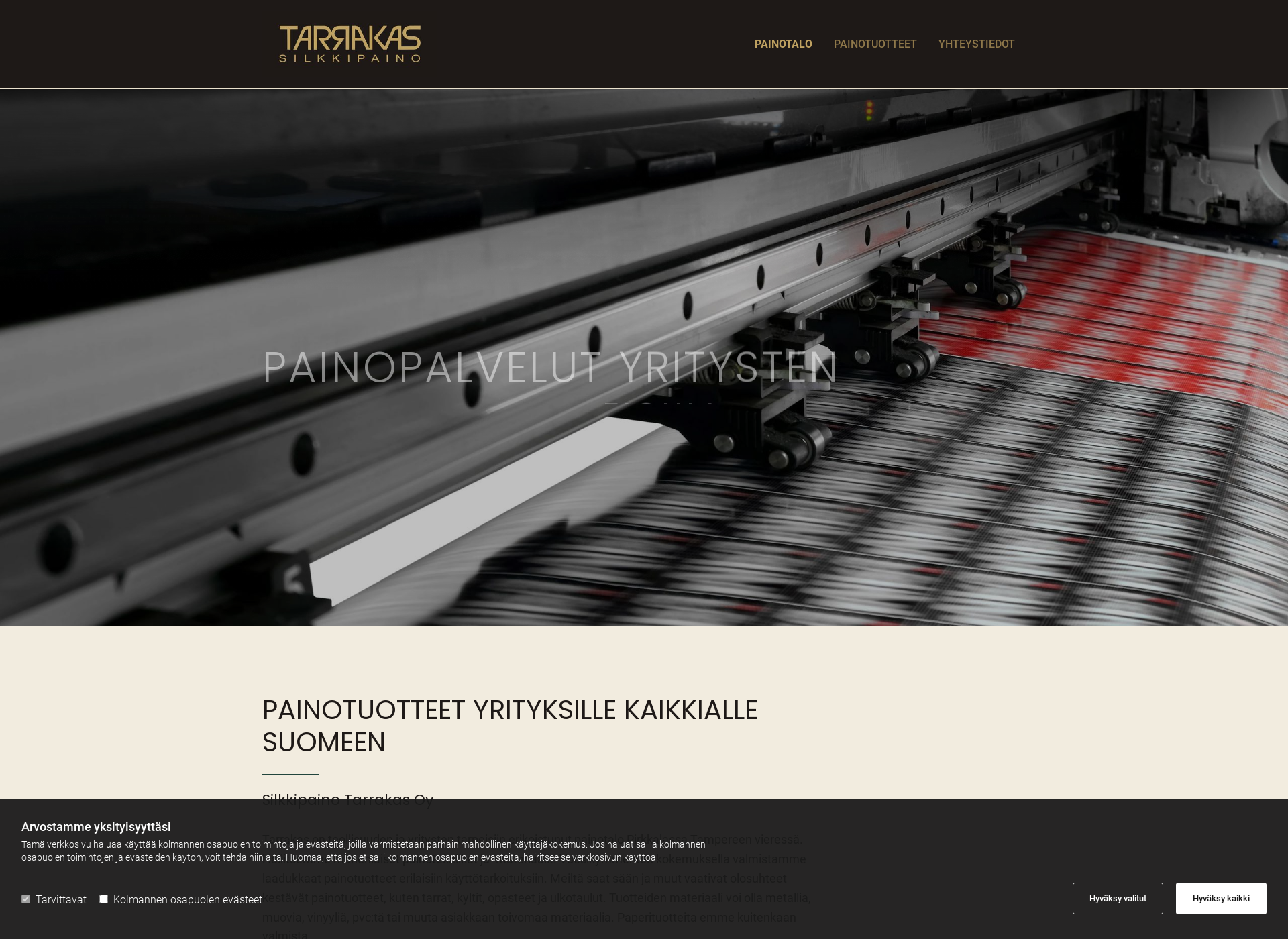 Screenshot for tarrakas.fi
