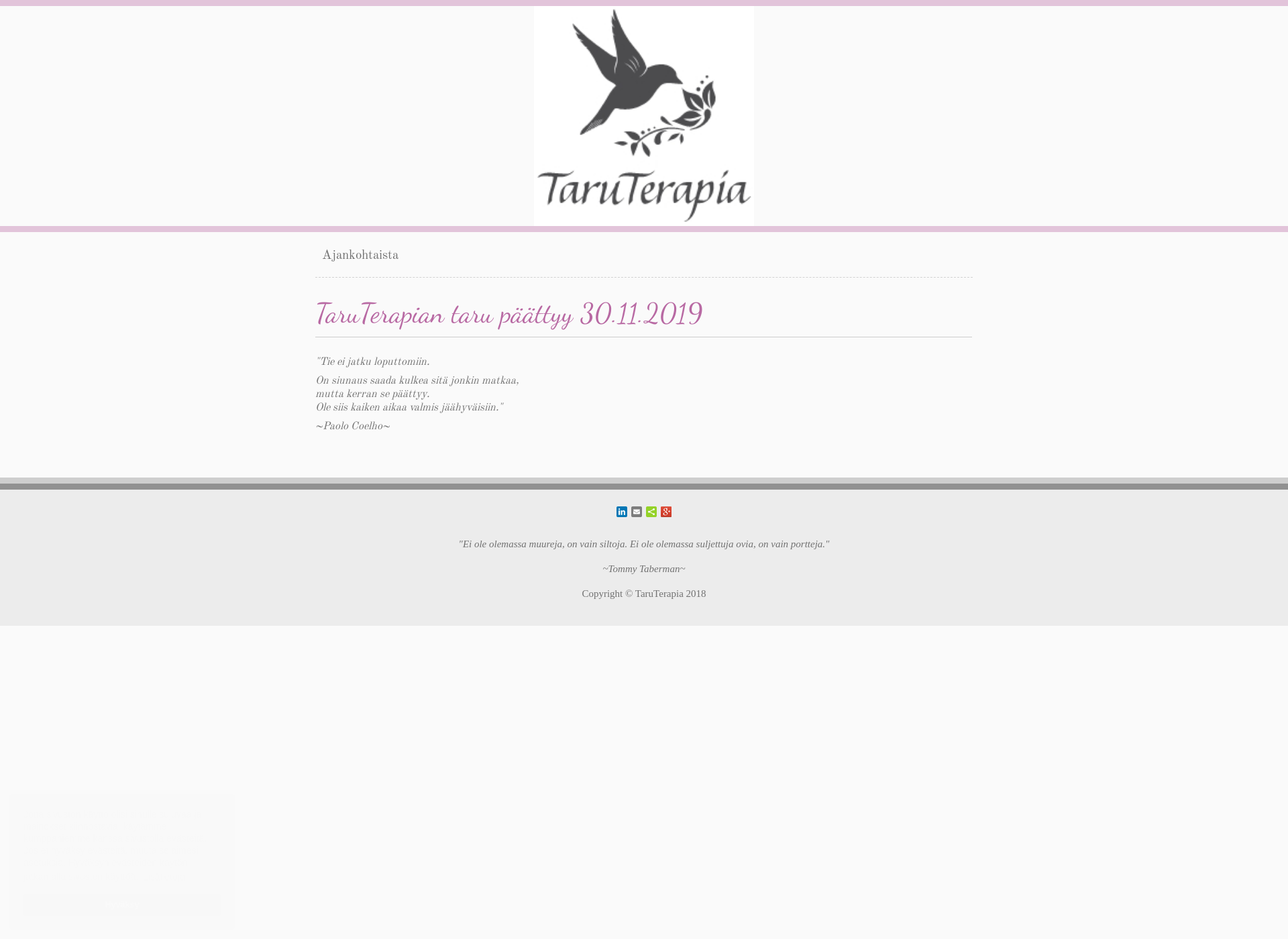 Screenshot for taruterapia.fi