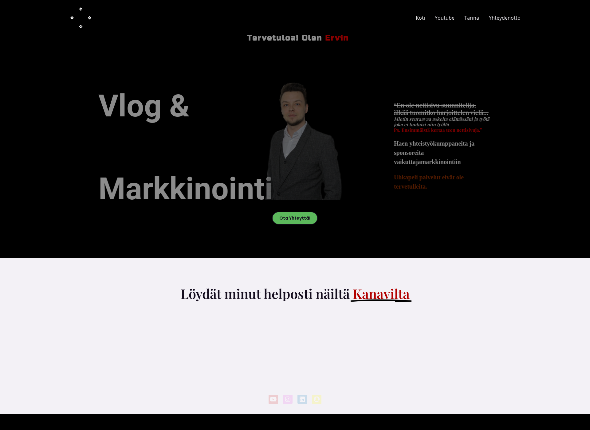 Skärmdump för tarzalainen.fi