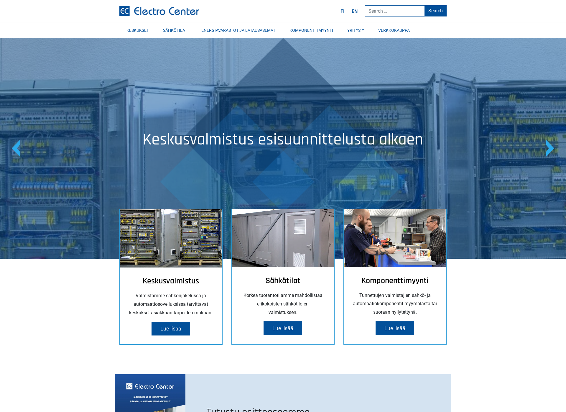 Skärmdump för tas-kojeisto.fi