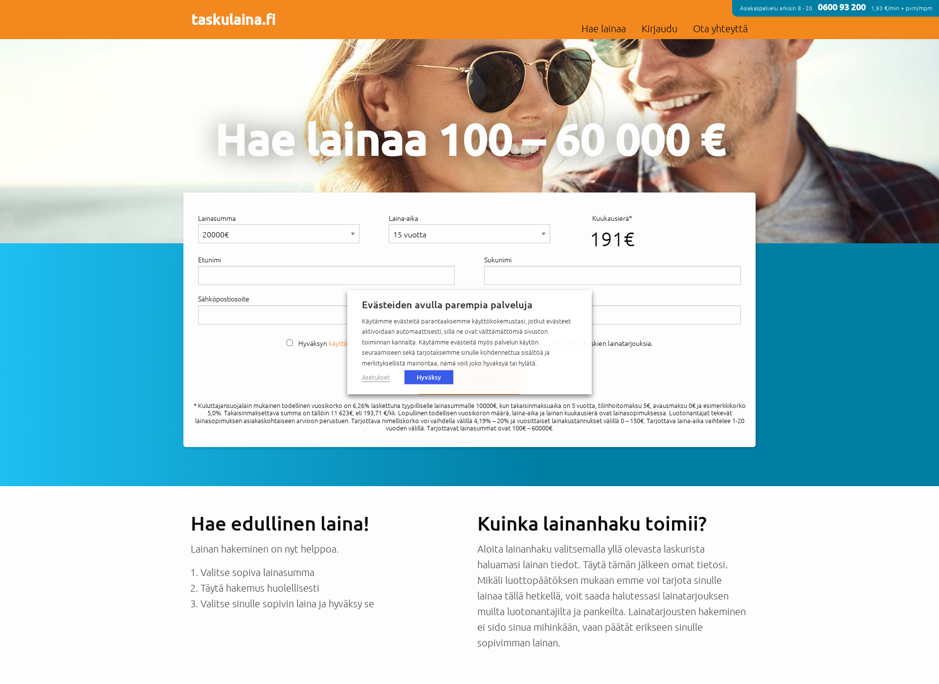 Screenshot for taskulaina.fi