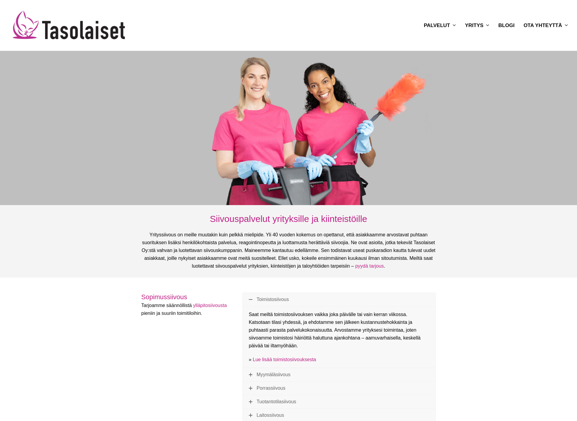 Screenshot for tasolaiset.fi