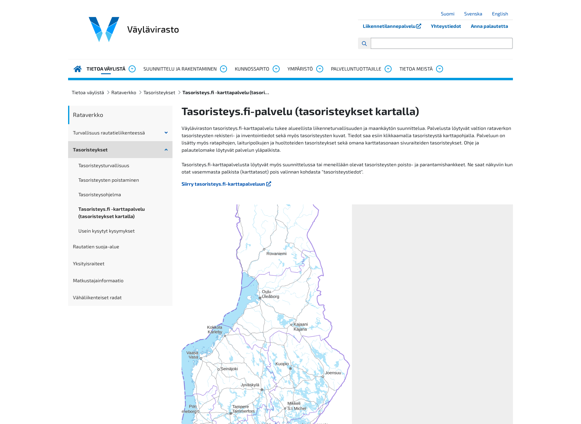 Screenshot for tasoristeys.fi